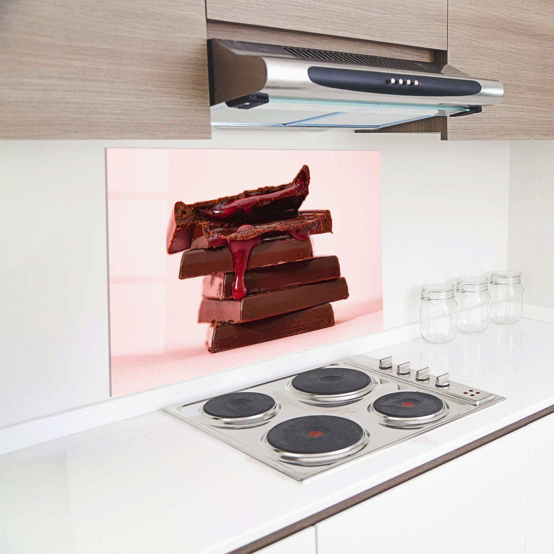 Küchenrückwand Glas Cherru Chocolate mockup 8