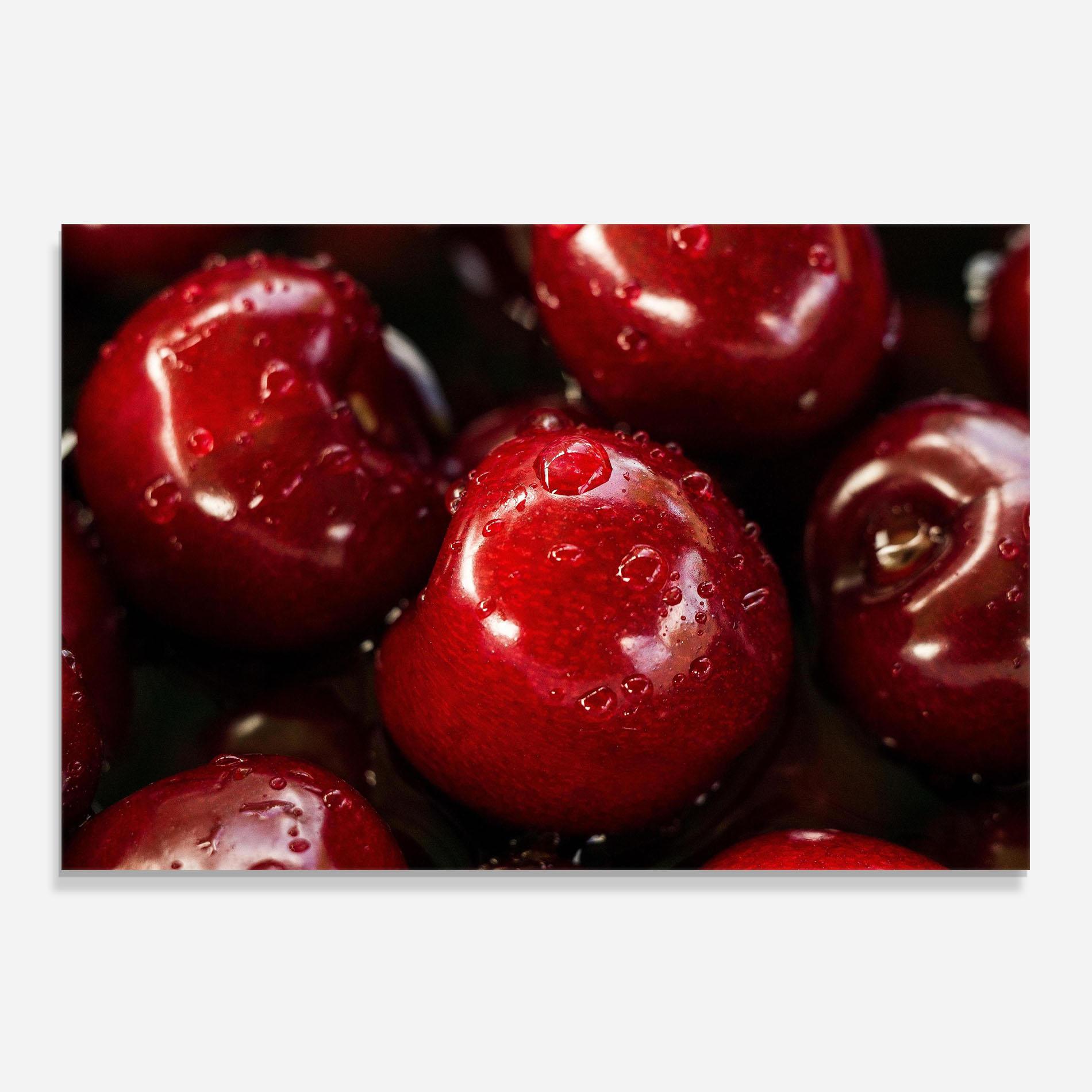 Küchenrückwand Glas Cherries mockup 0