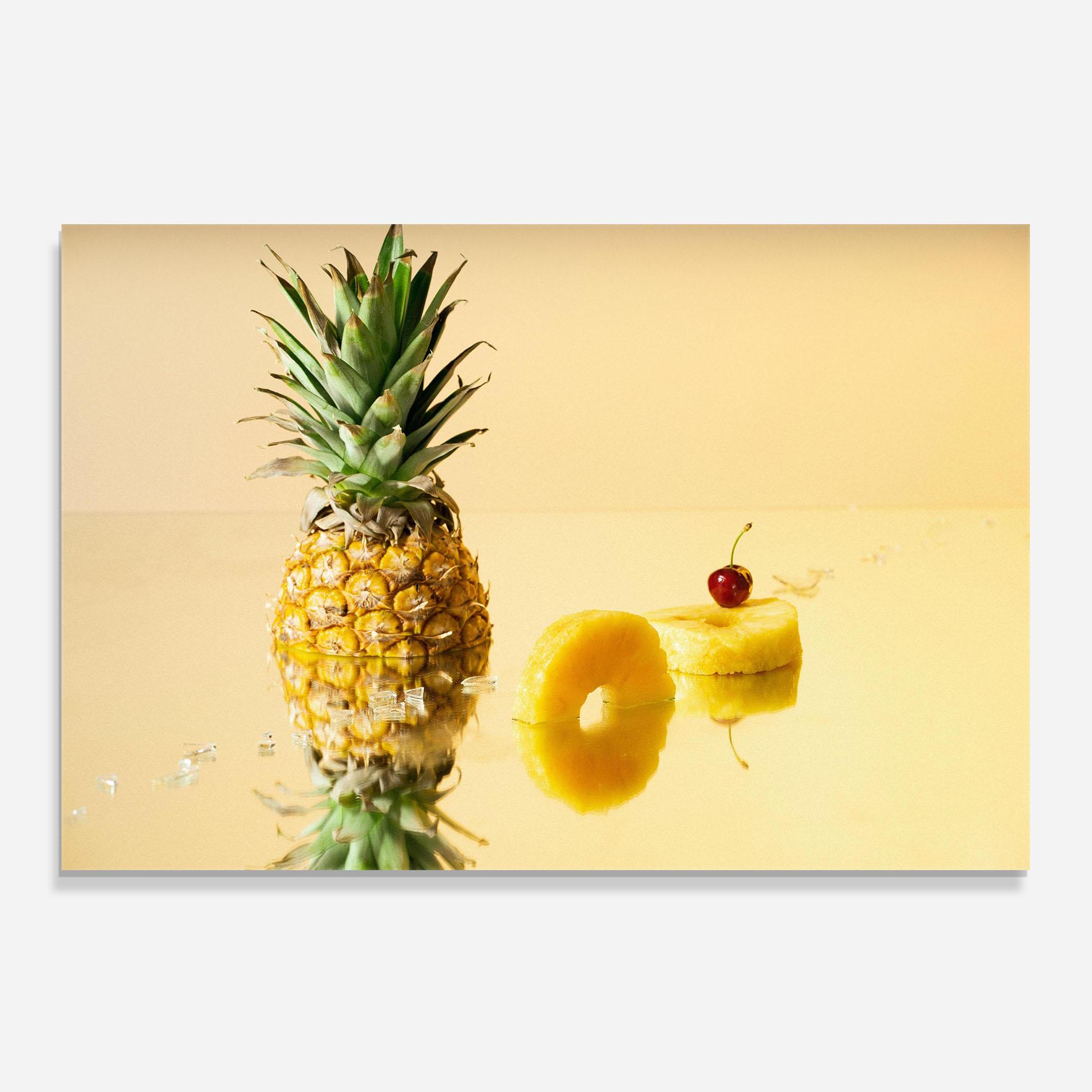 Küchenrückwand Glas Cut Pineapple mockup 0