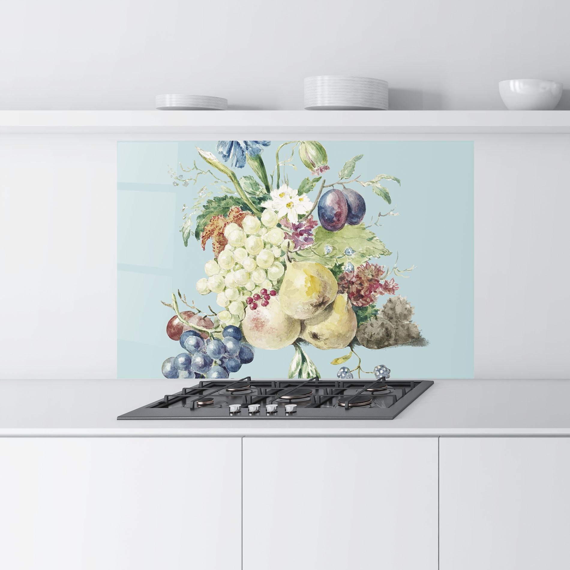 Küchenrückwand Glas Fruit Paintig mockup 9