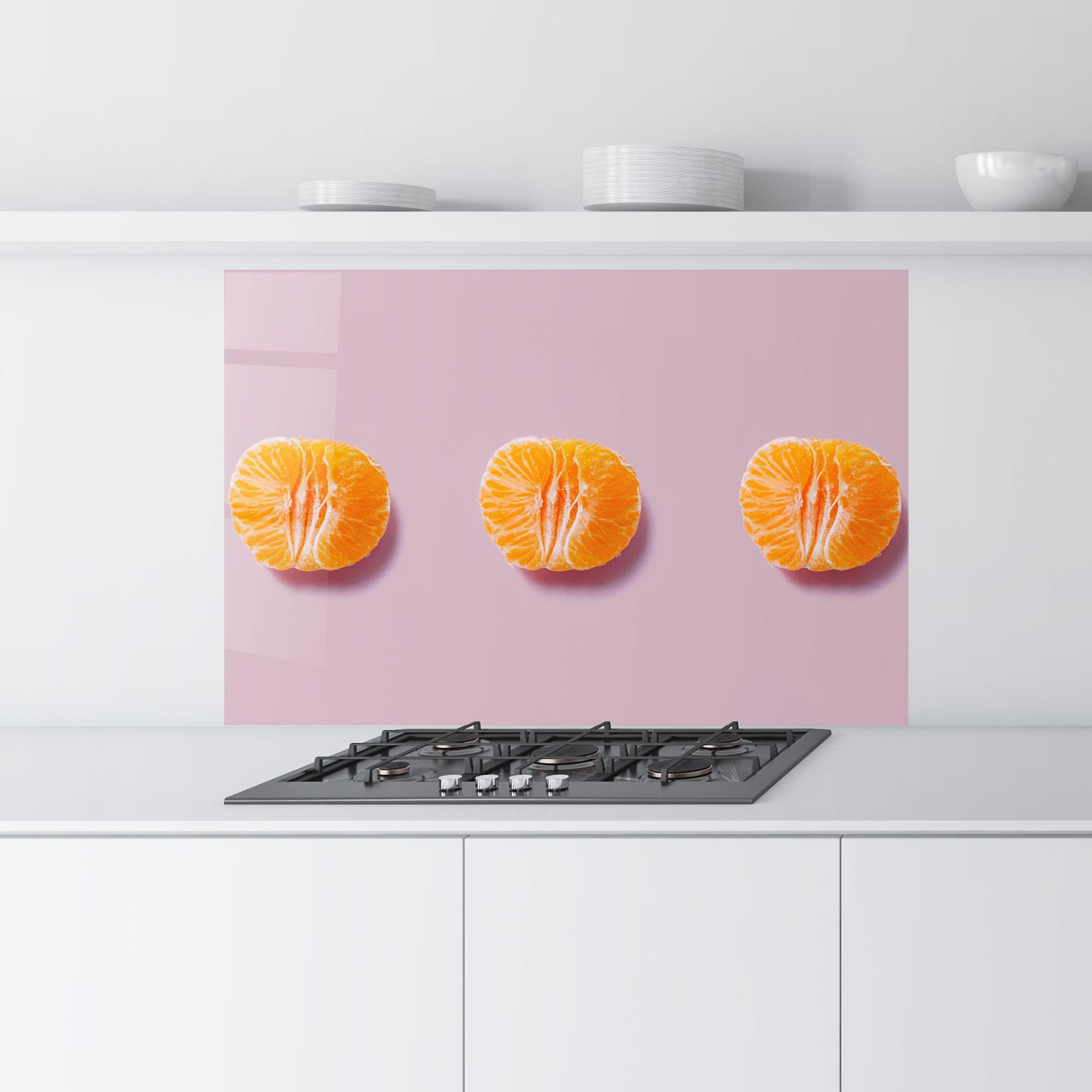 Küchenrückwand Glas Mandarin mockup 9
