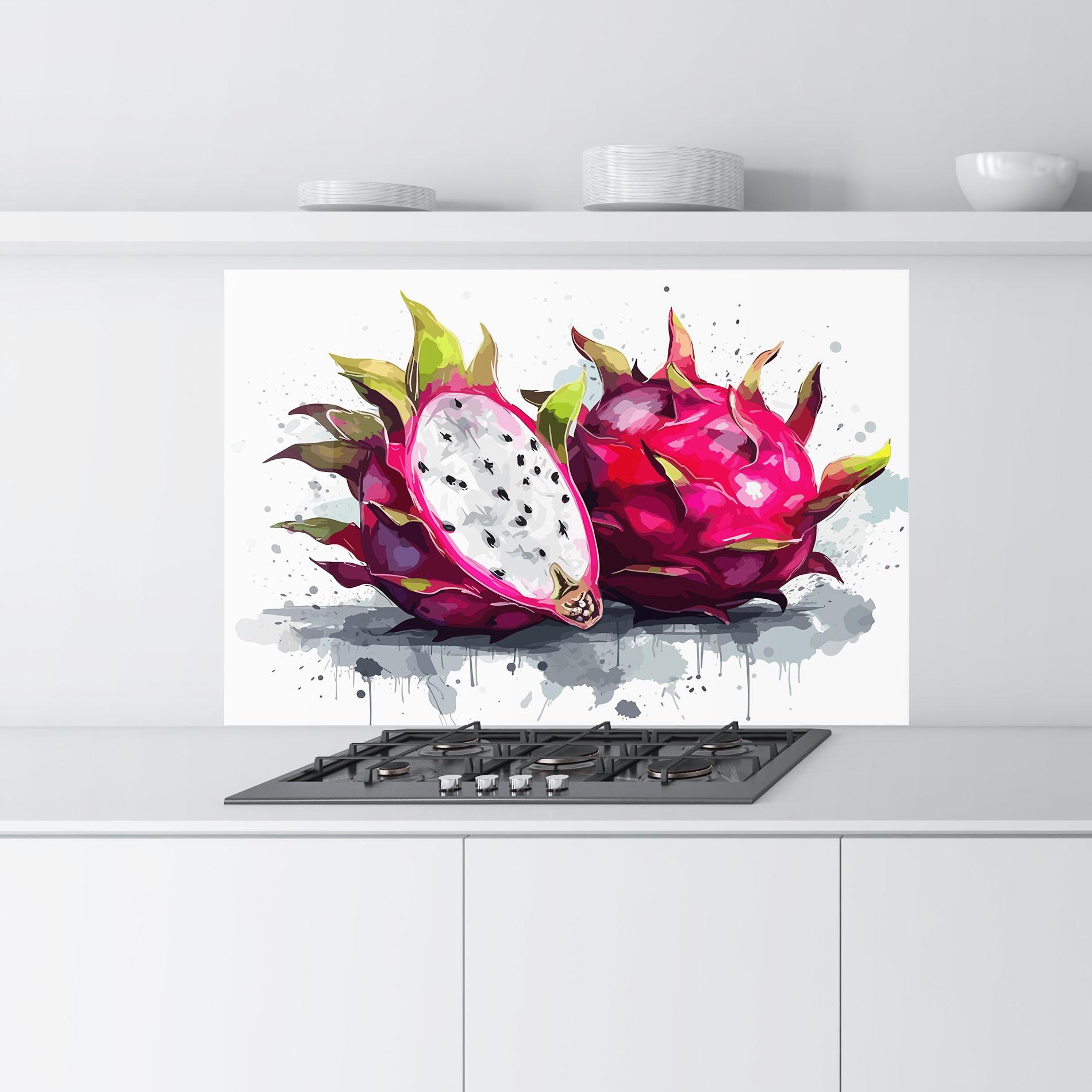 Küchenrückwand Glas Pink Pitaya mockup 9