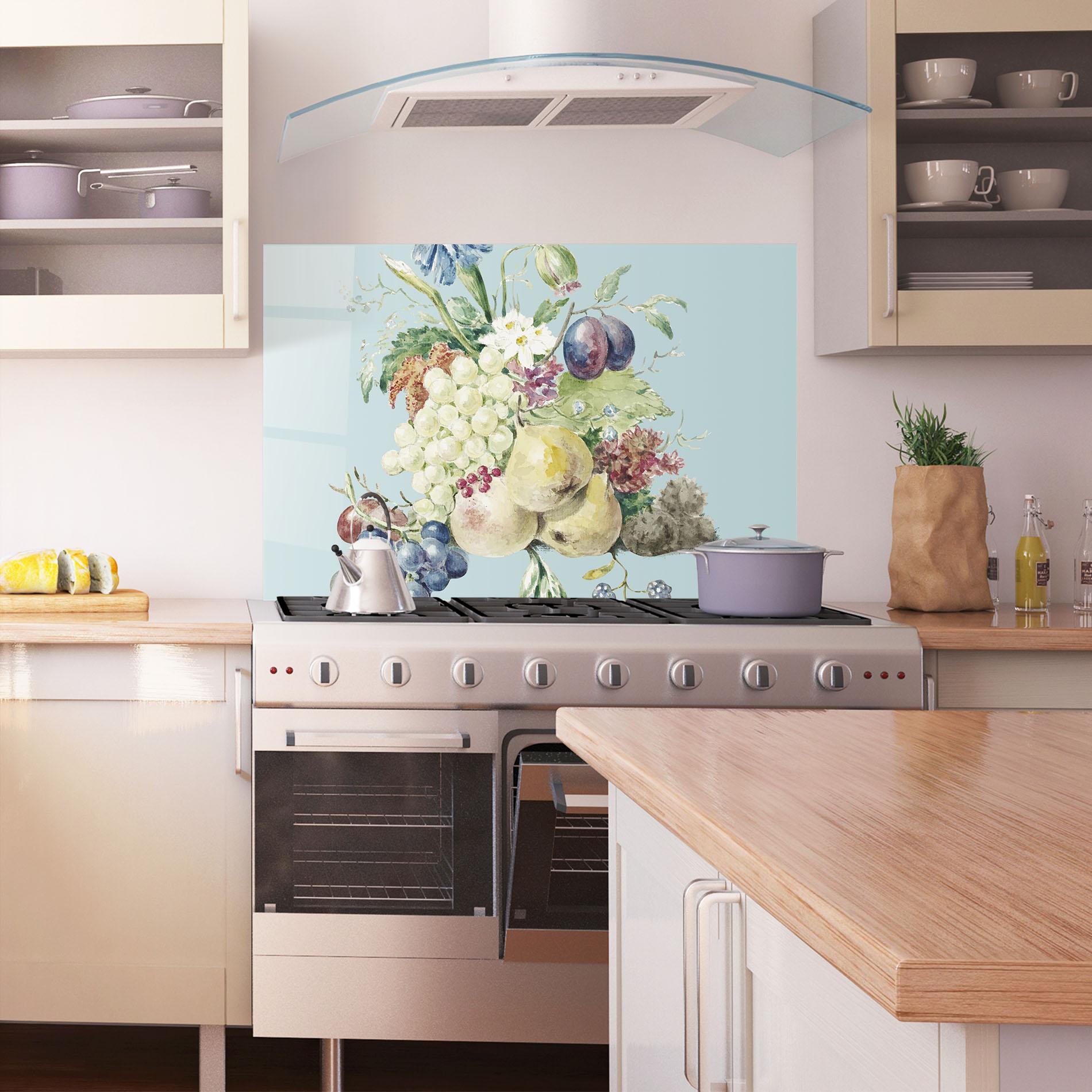 Küchenrückwand Glas Fruit Paintig mockup 1