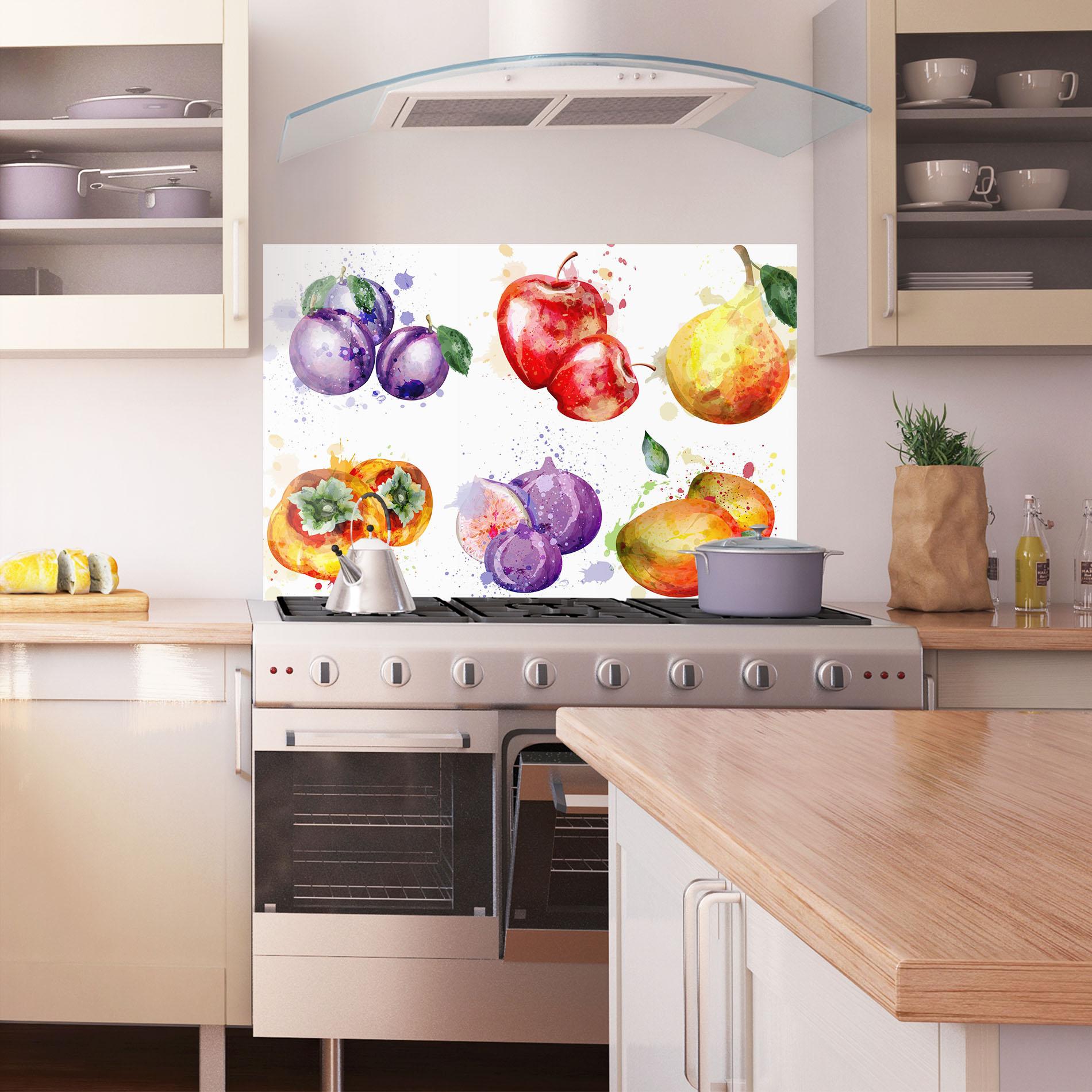 Küchenrückwand Glas Fruits Art mockup 1