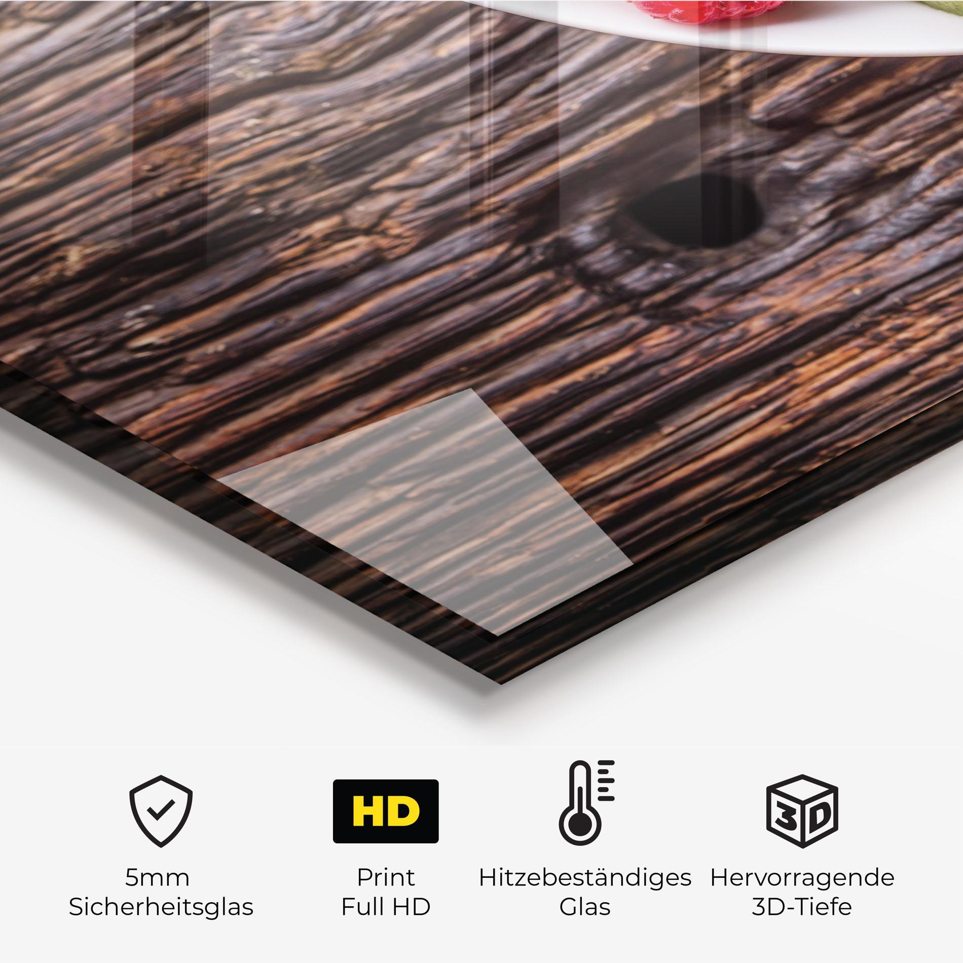 Küchenrückwand Glas Fresh Fruit Salad mockup 2