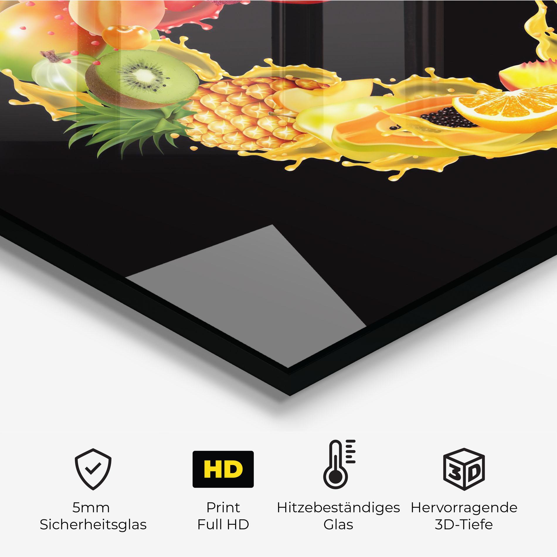 Küchenrückwand Glas Juice Frame mockup 2