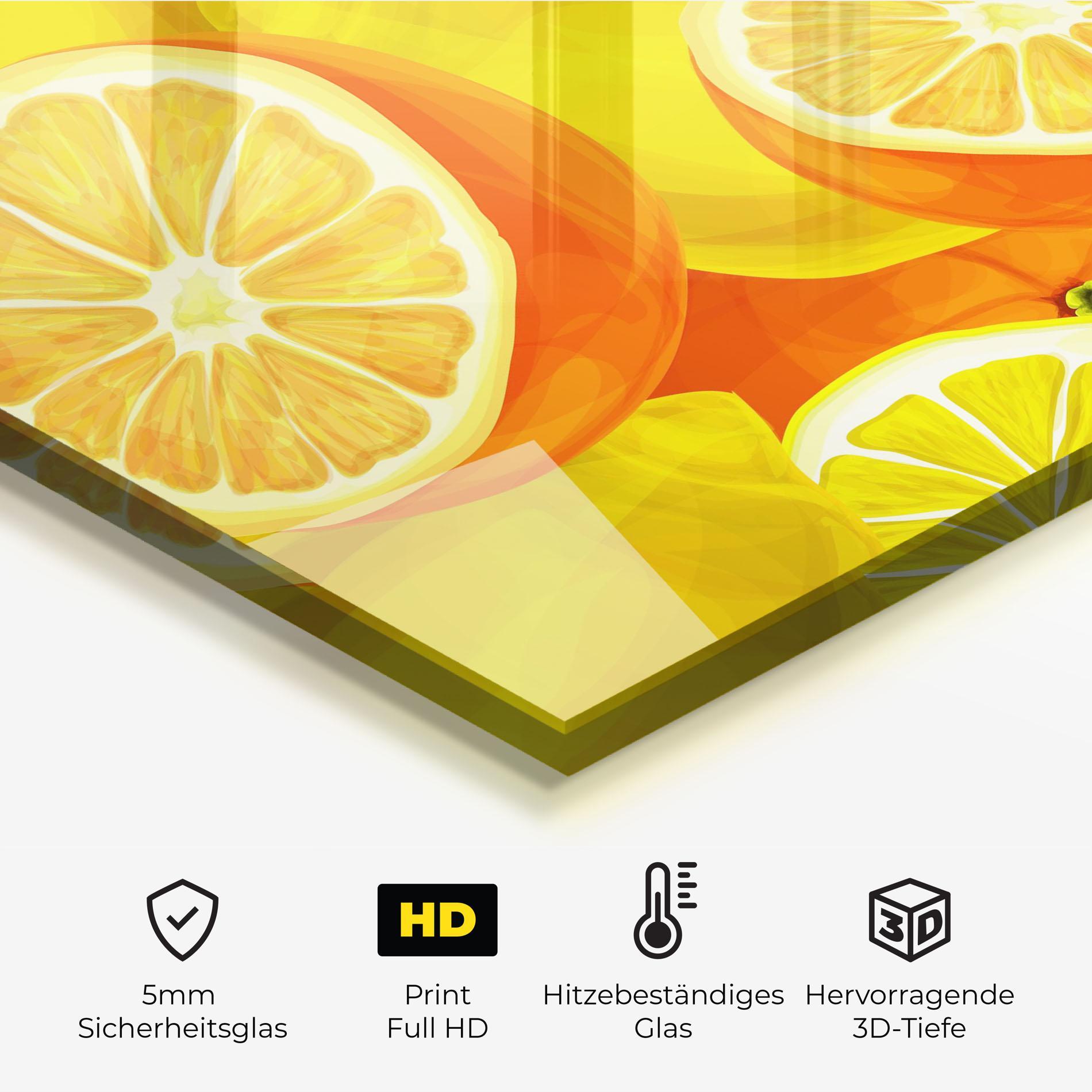 Küchenrückwand Glas Juicy Orange mockup 2