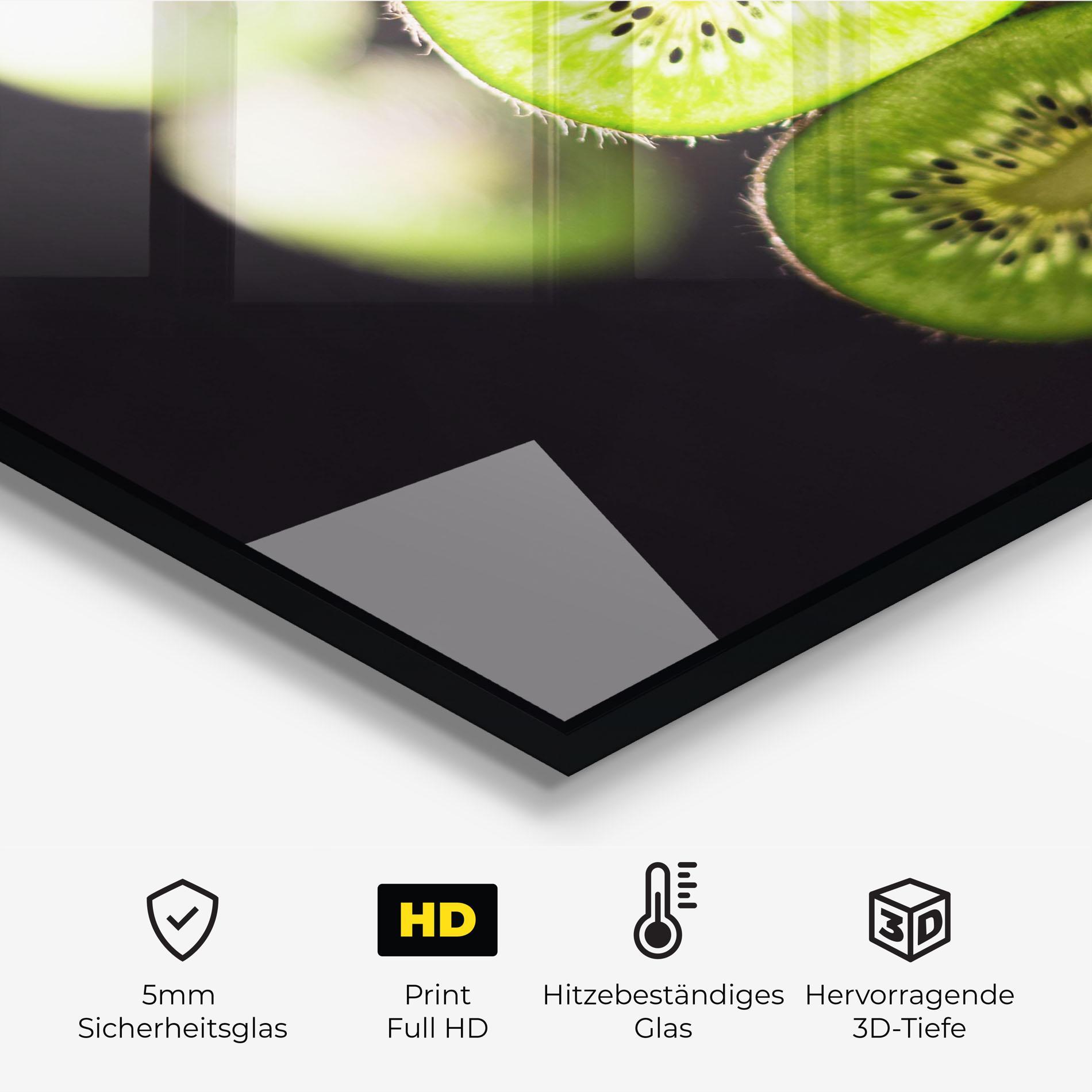 Küchenrückwand Glas Light On Kiwi Slice mockup 2