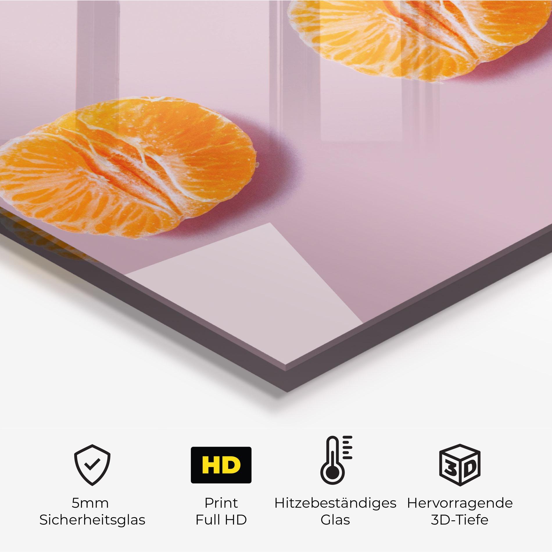 Küchenrückwand Glas Mandarin mockup 2
