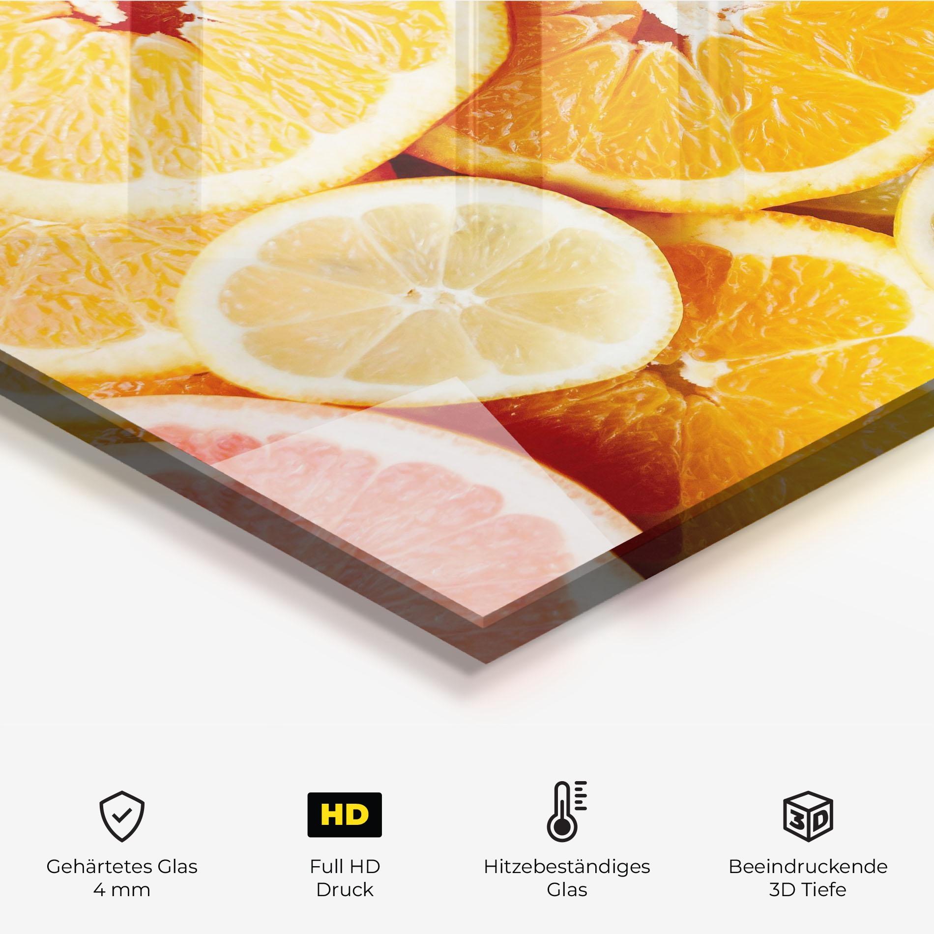 Küchenrückwand Glas Citrus Fruits mockup 2
