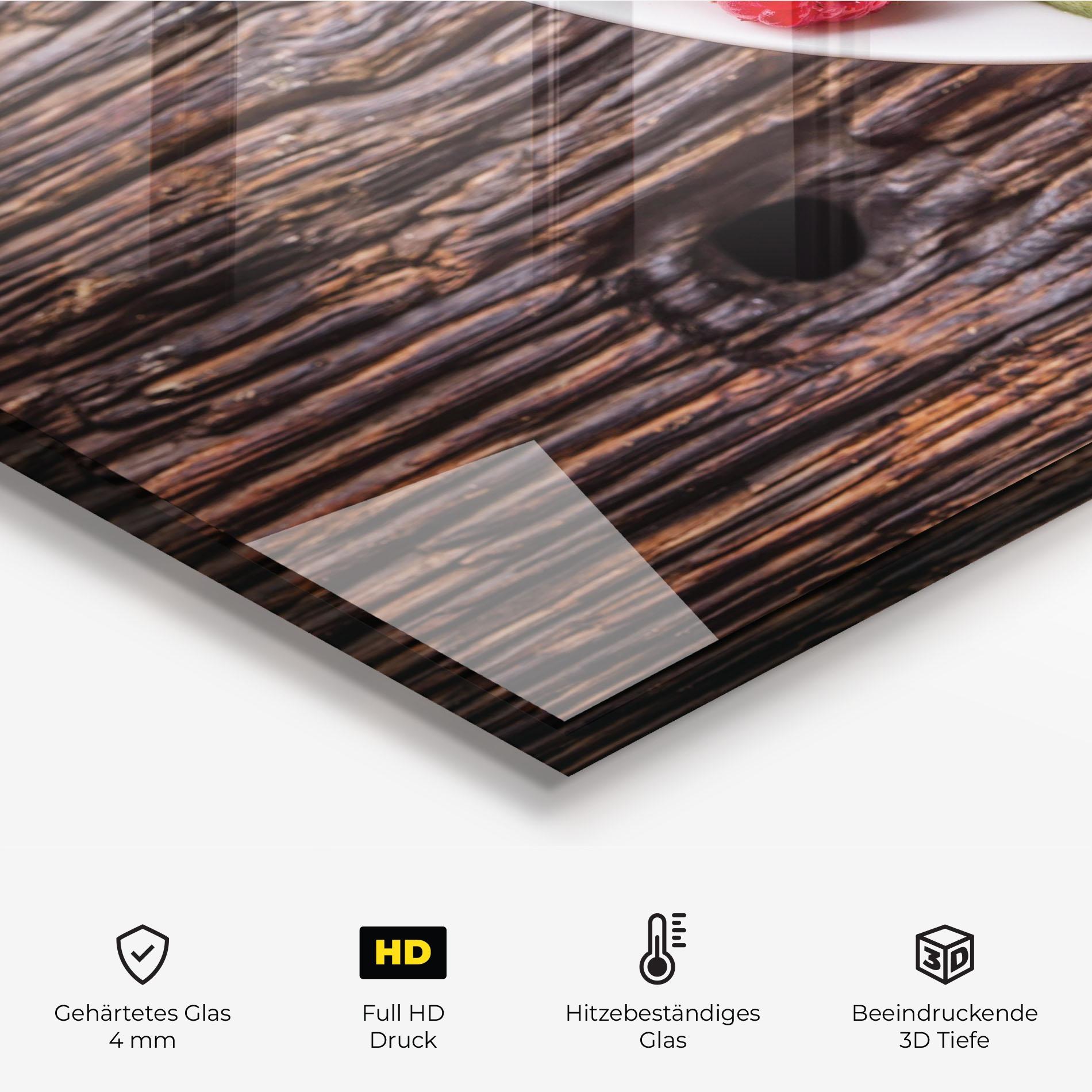 Küchenrückwand Glas Fresh Fruit Salad mockup 2