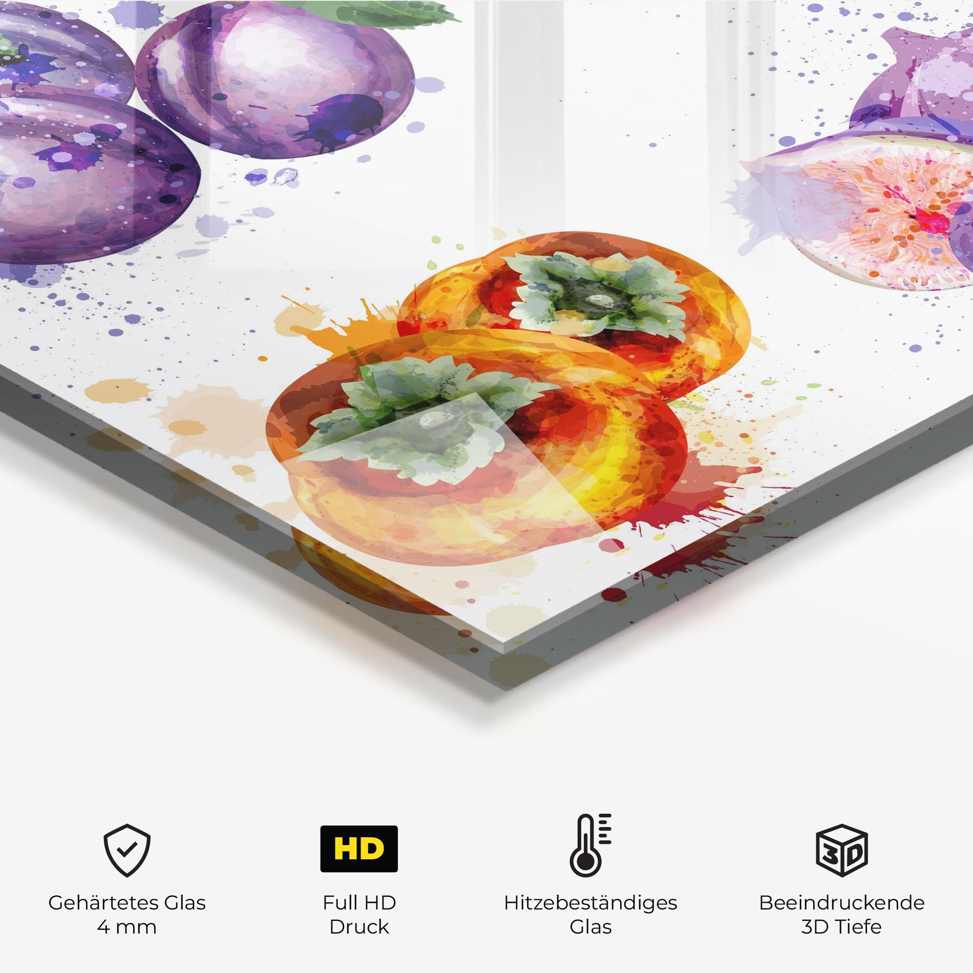 Küchenrückwand Glas Fruits Art mockup 2