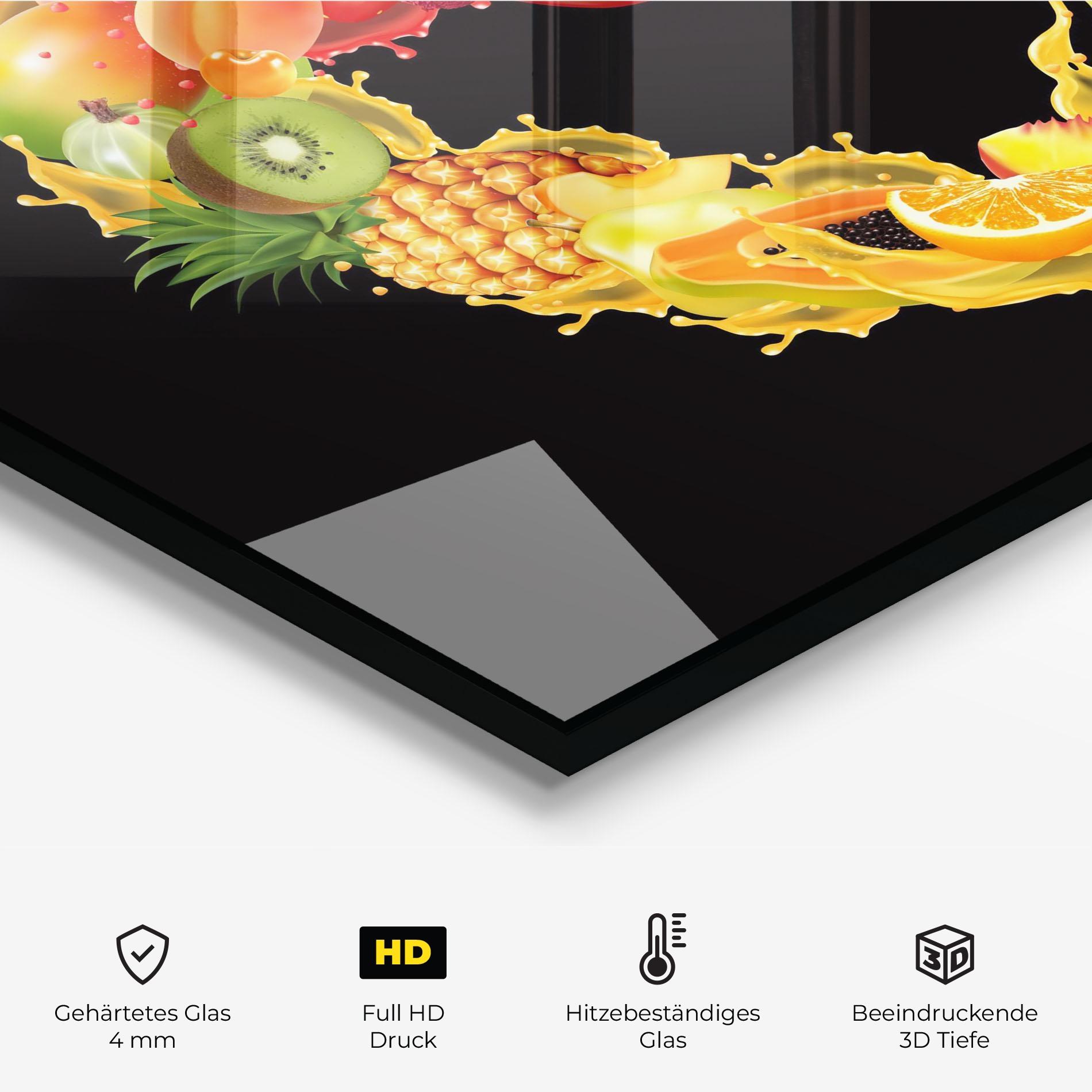 Küchenrückwand Glas Juice Frame mockup 2