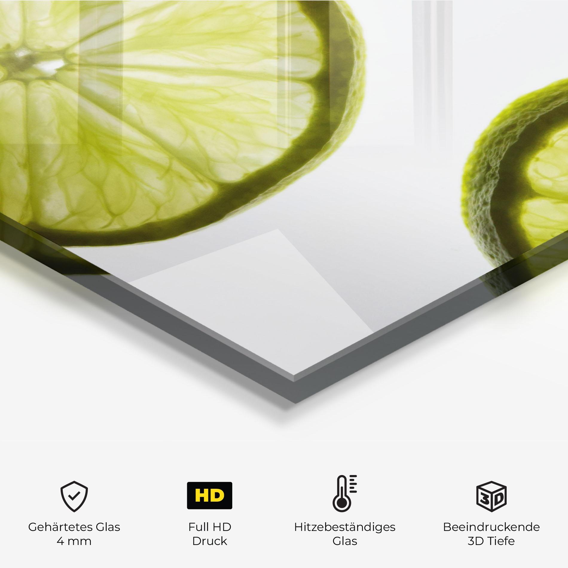 Küchenrückwand Glas Lime Slice mockup 2