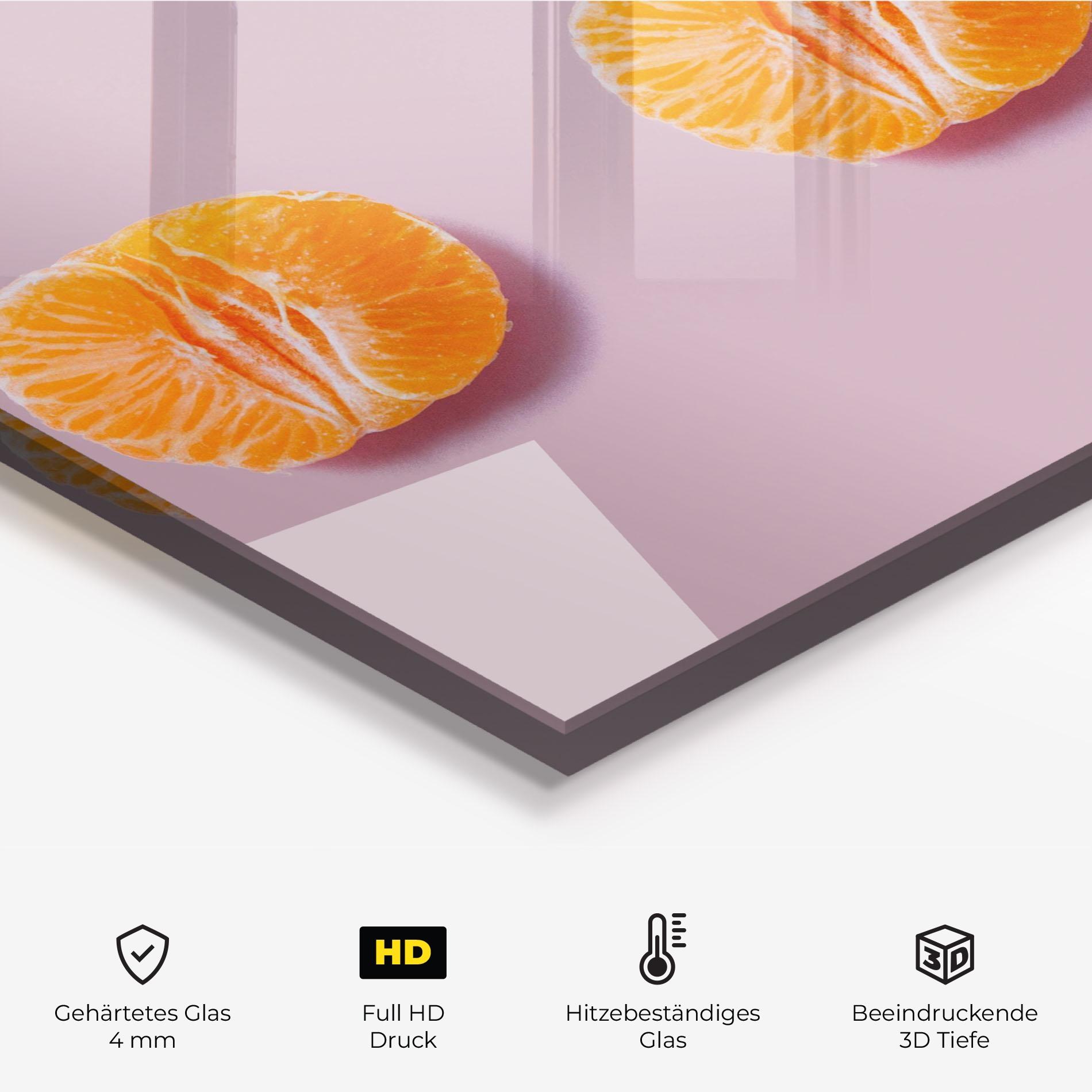 Küchenrückwand Glas Mandarin mockup 2