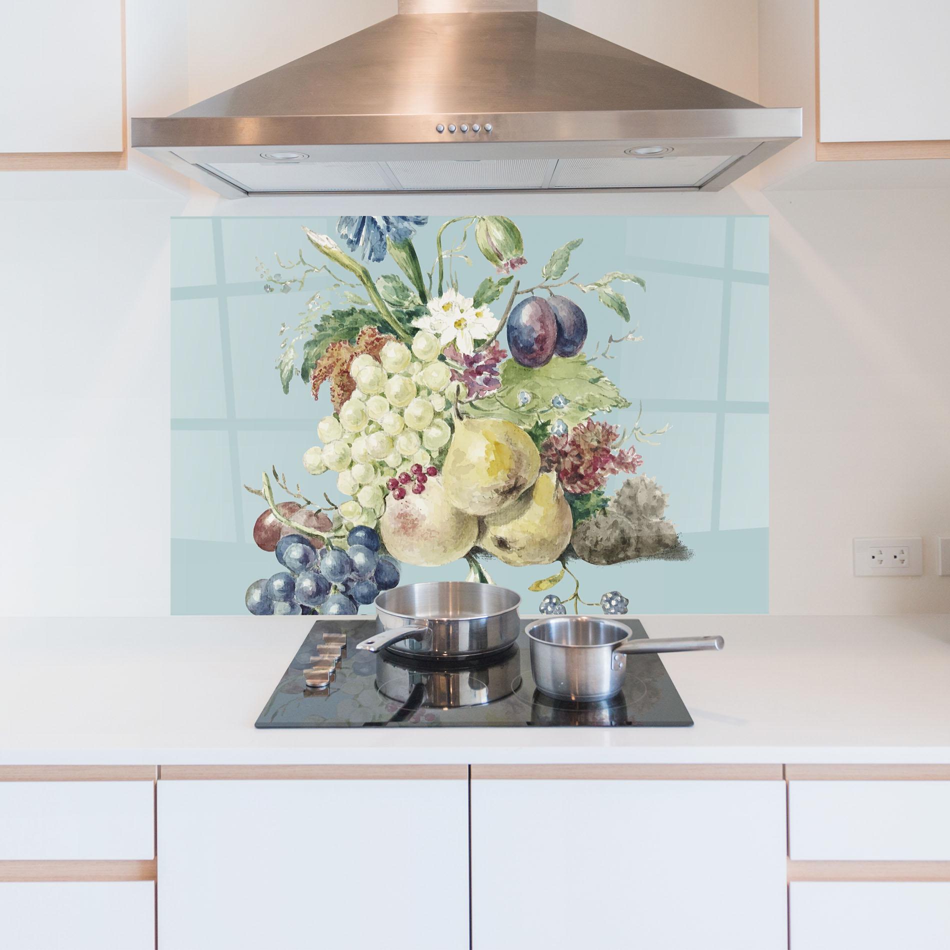 Küchenrückwand Glas Fruit Paintig mockup 5