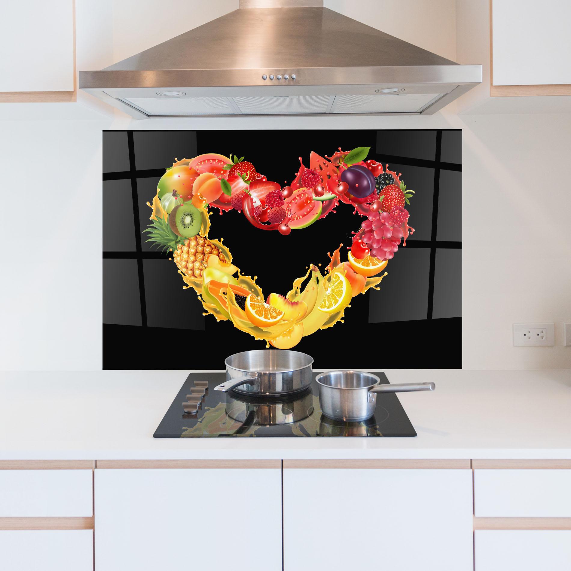 Küchenrückwand Glas Juice Frame mockup 5