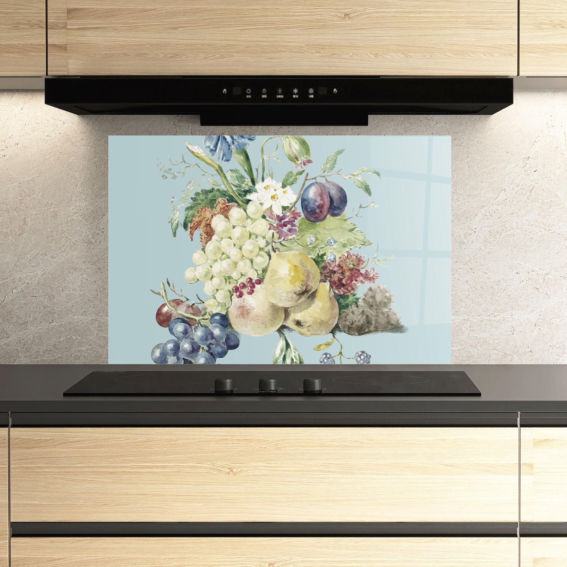 Küchenrückwand Glas Fruit Paintig mockup 3