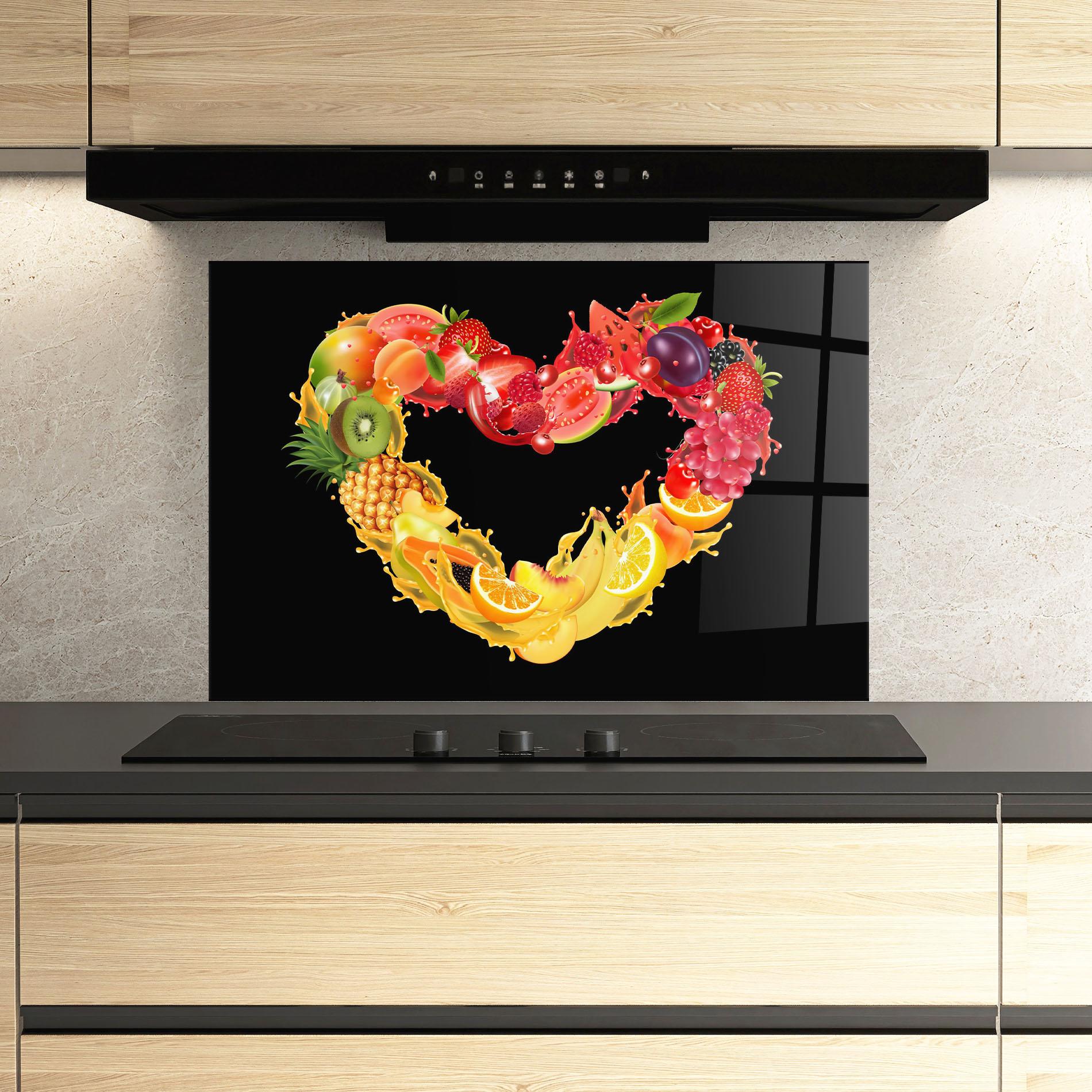 Küchenrückwand Glas Juice Frame mockup 3