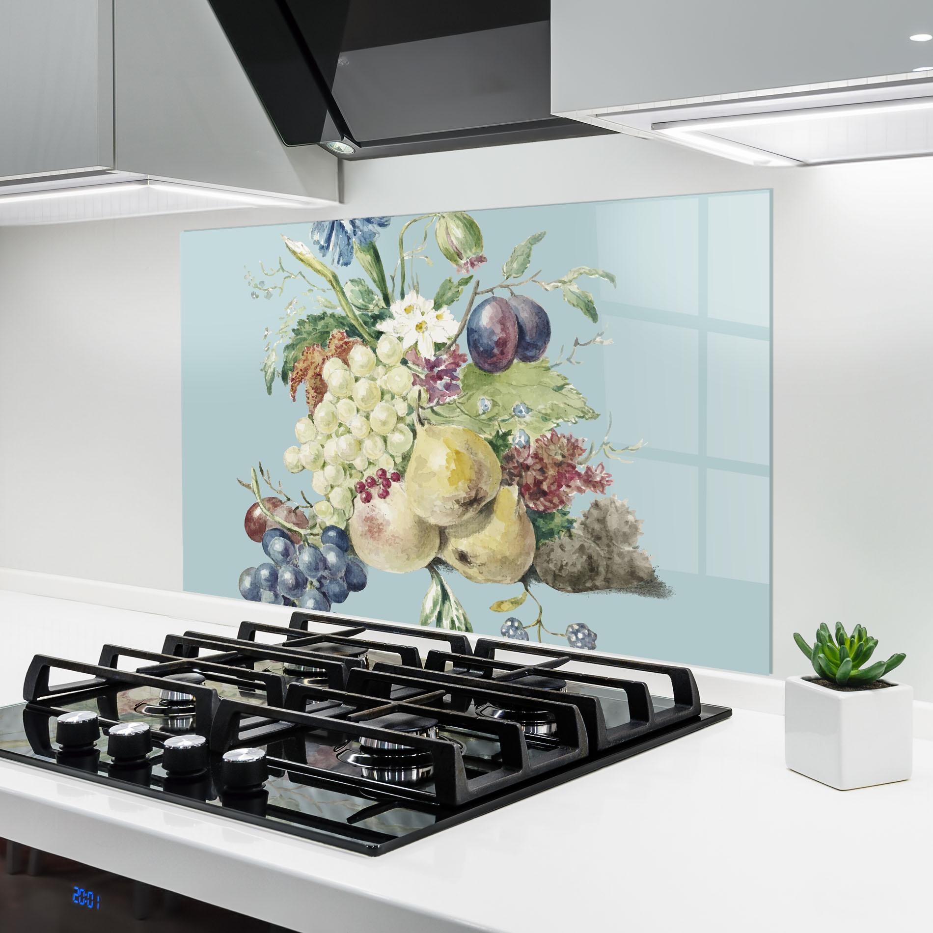 Küchenrückwand Glas Fruit Paintig mockup 6
