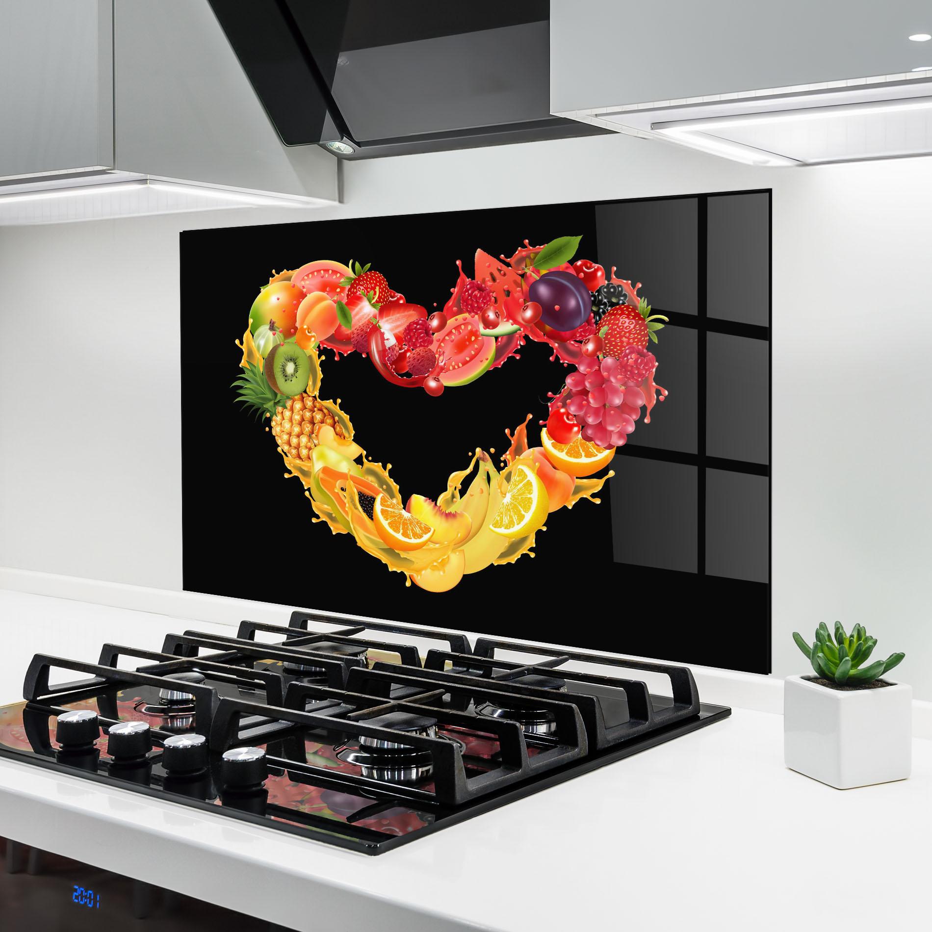 Küchenrückwand Glas Juice Frame mockup 6