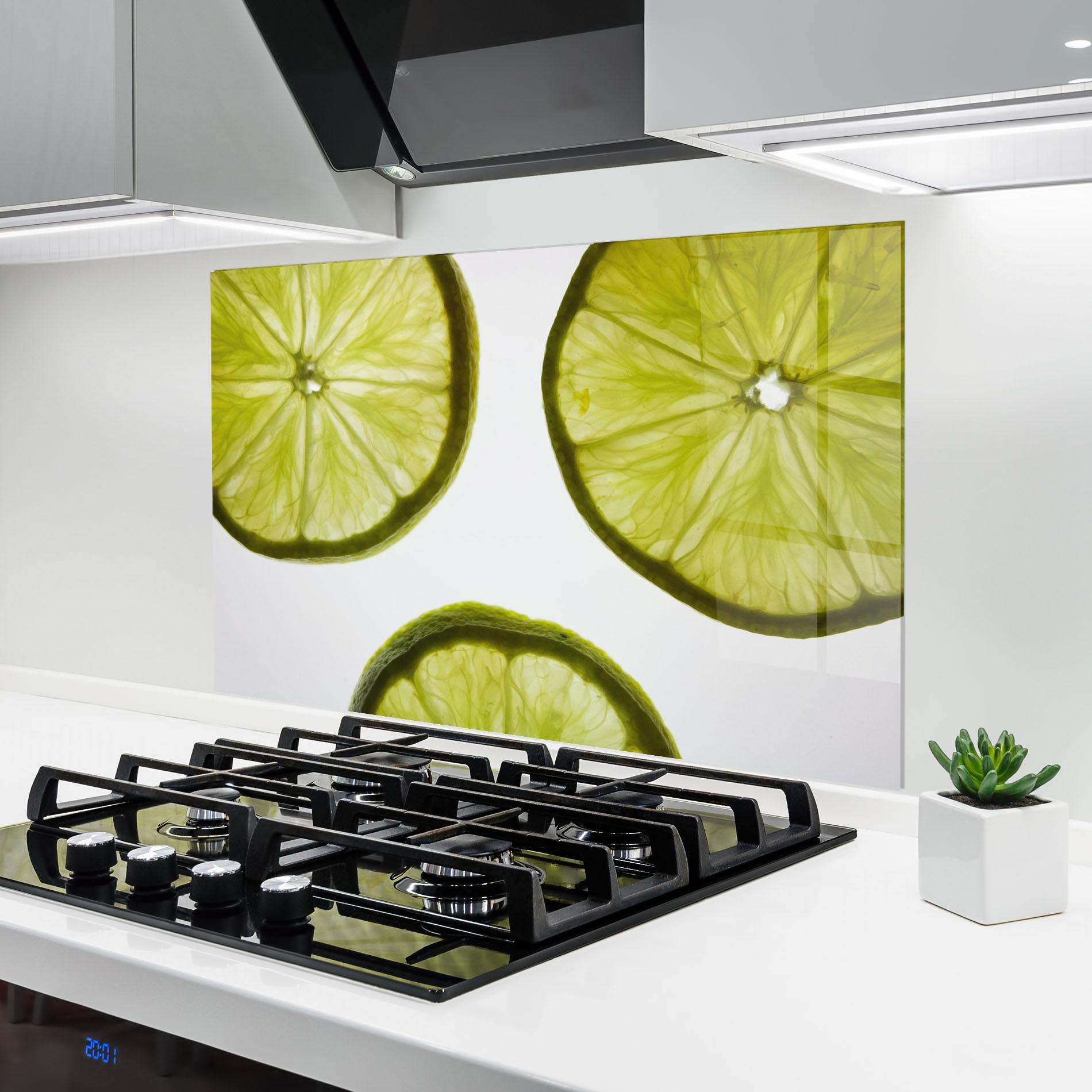 Küchenrückwand Glas Lime Slice mockup 6