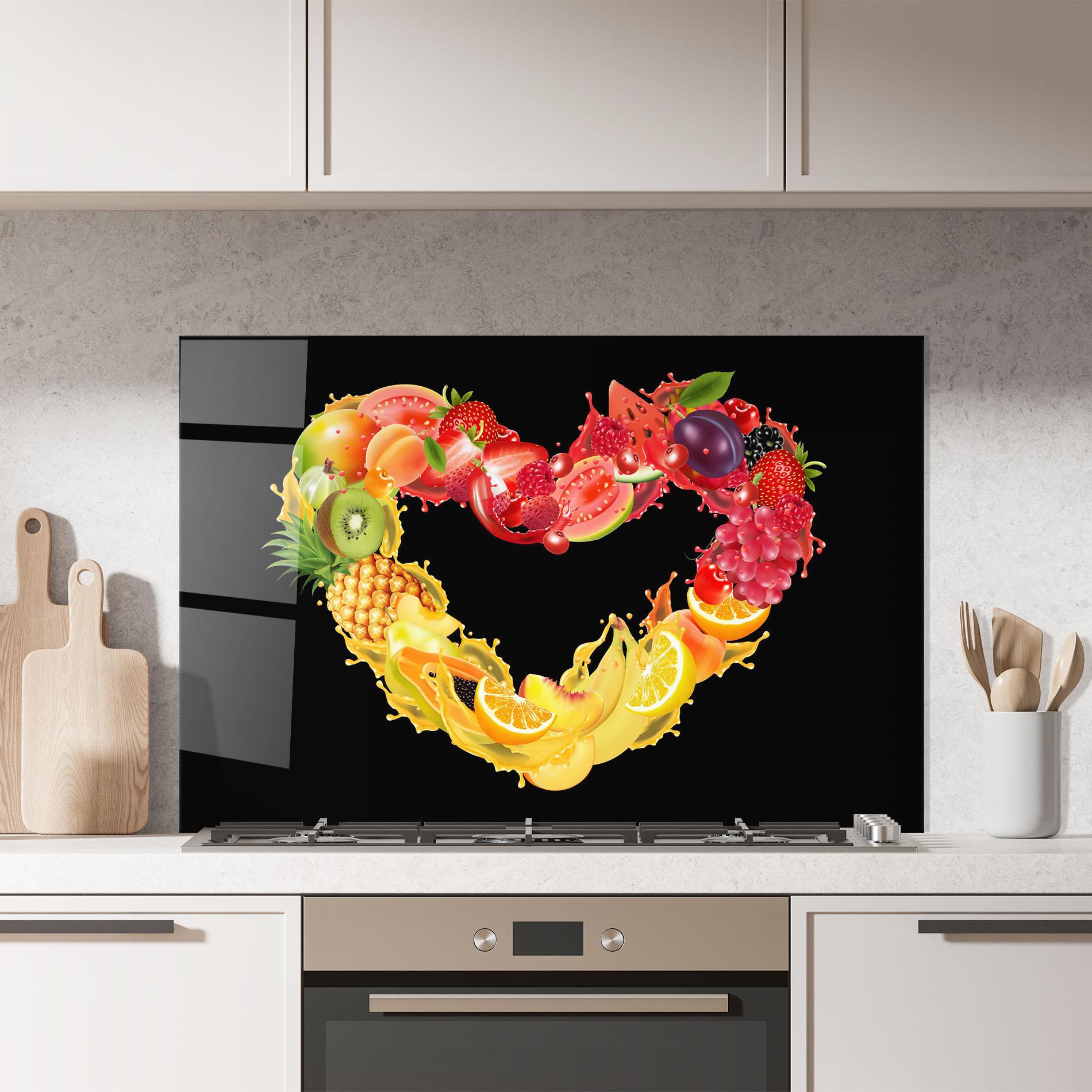 Küchenrückwand Glas Juice Frame mockup 7