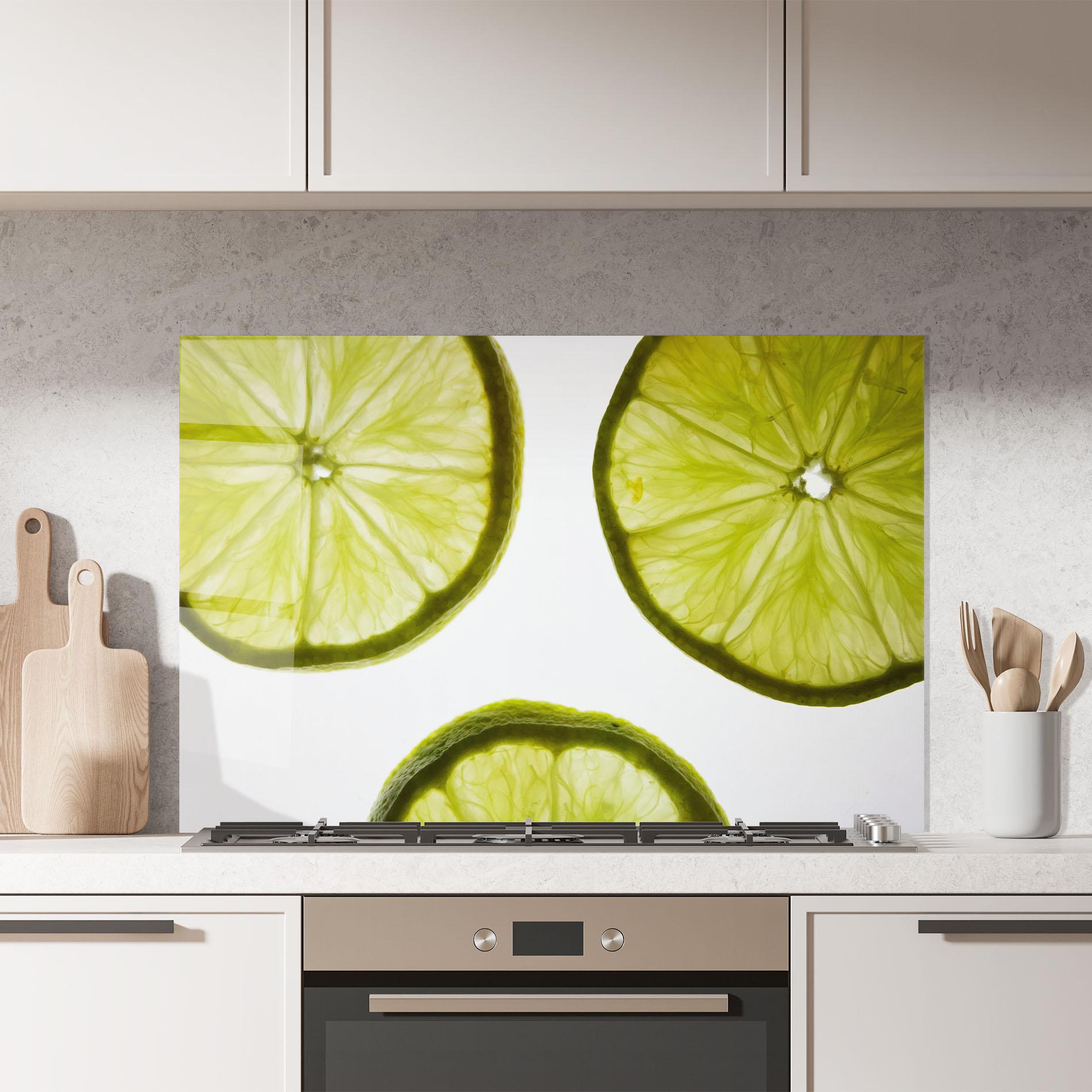 Küchenrückwand Glas Lime Slice mockup 7