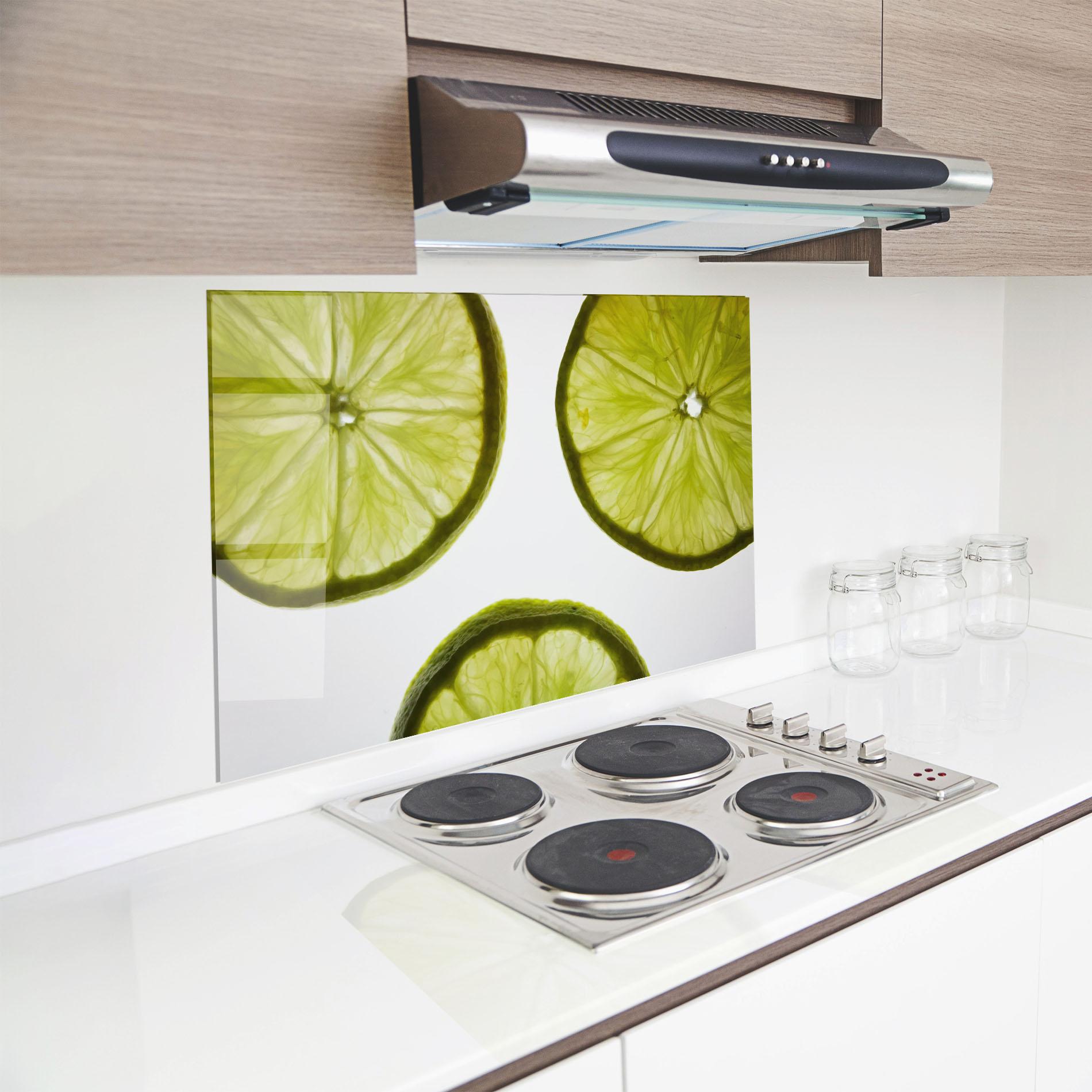 Küchenrückwand Glas Lime Slice mockup 8