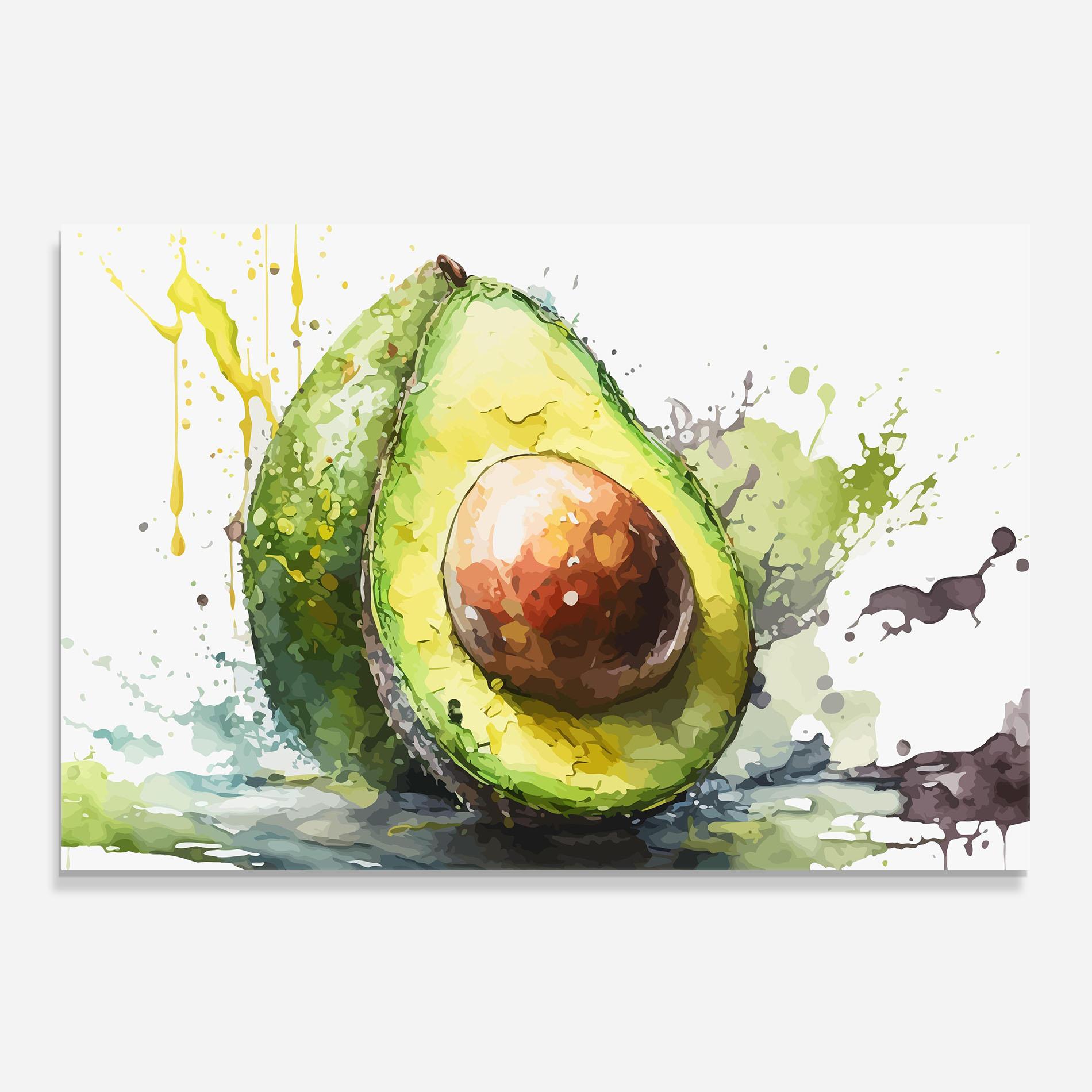Küchenrückwand Glas Nice Avocado Art mockup 0