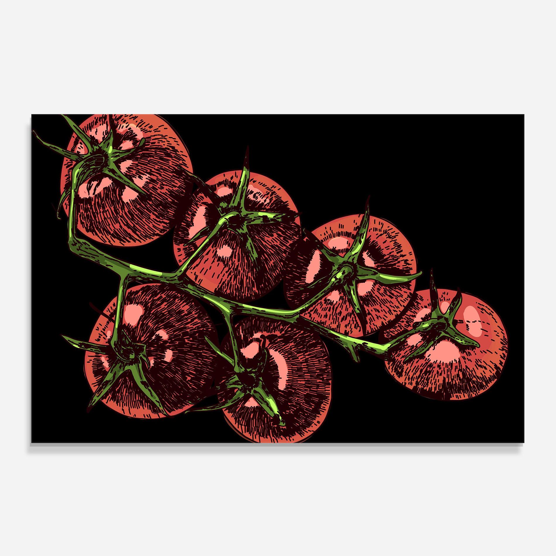 Küchenrückwand Glas Red Pastel Tomato mockup 0