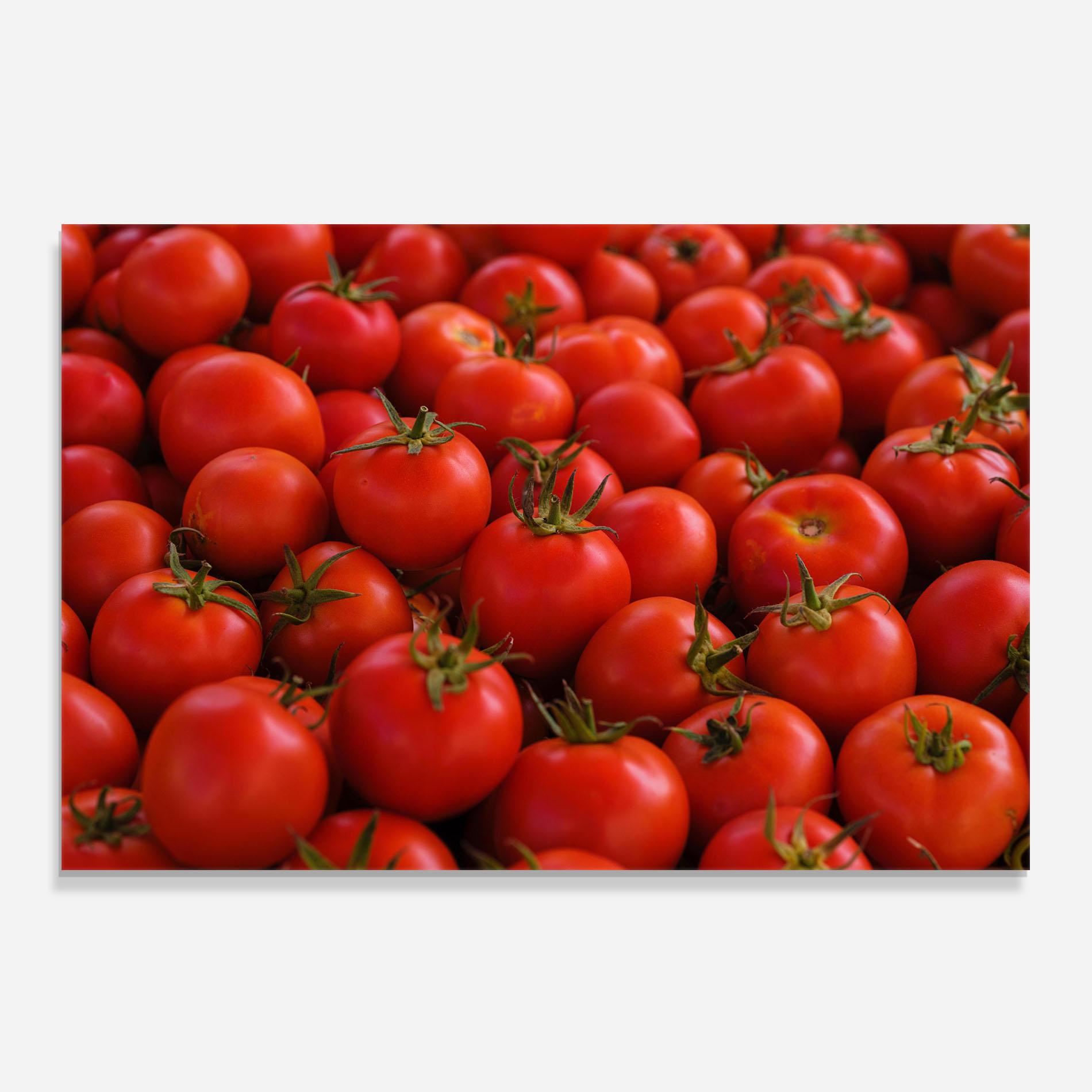 Küchenrückwand Glas Red Tomatoes Mix mockup 0