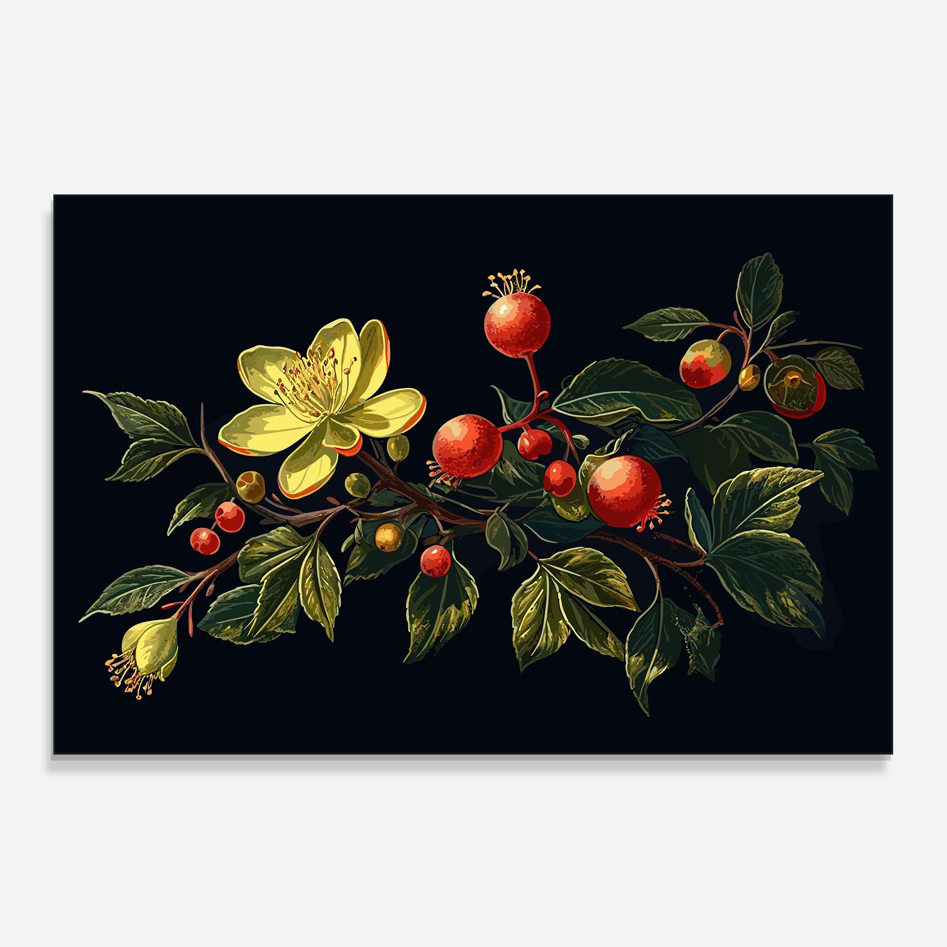 Küchenrückwand Glas Yellow Flower Food mockup 0