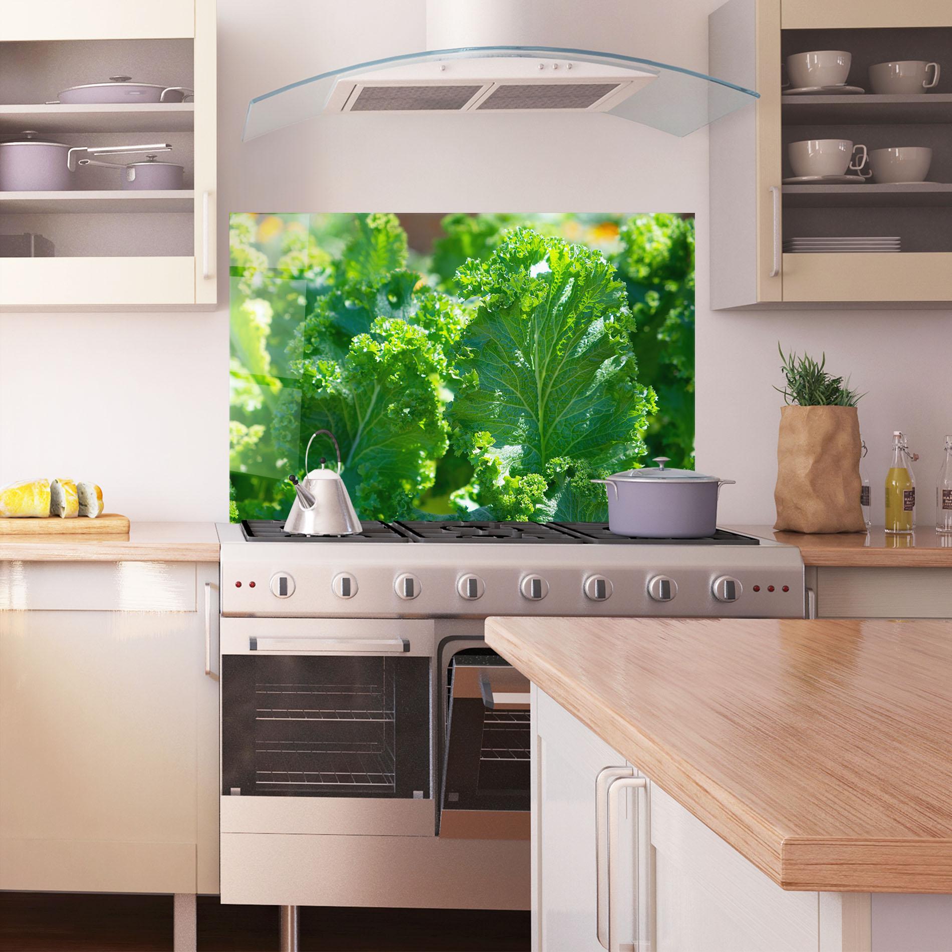 Küchenrückwand Glas Lettuce View mockup 1