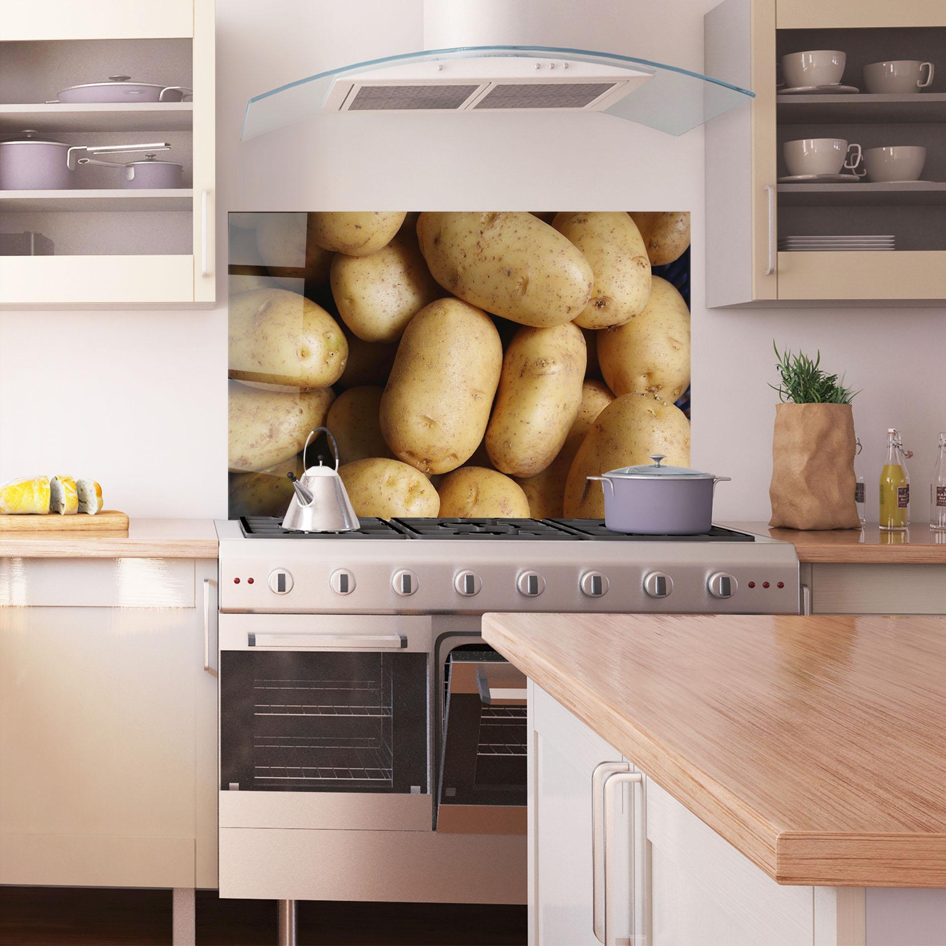 Küchenrückwand Glas Potato View mockup 1