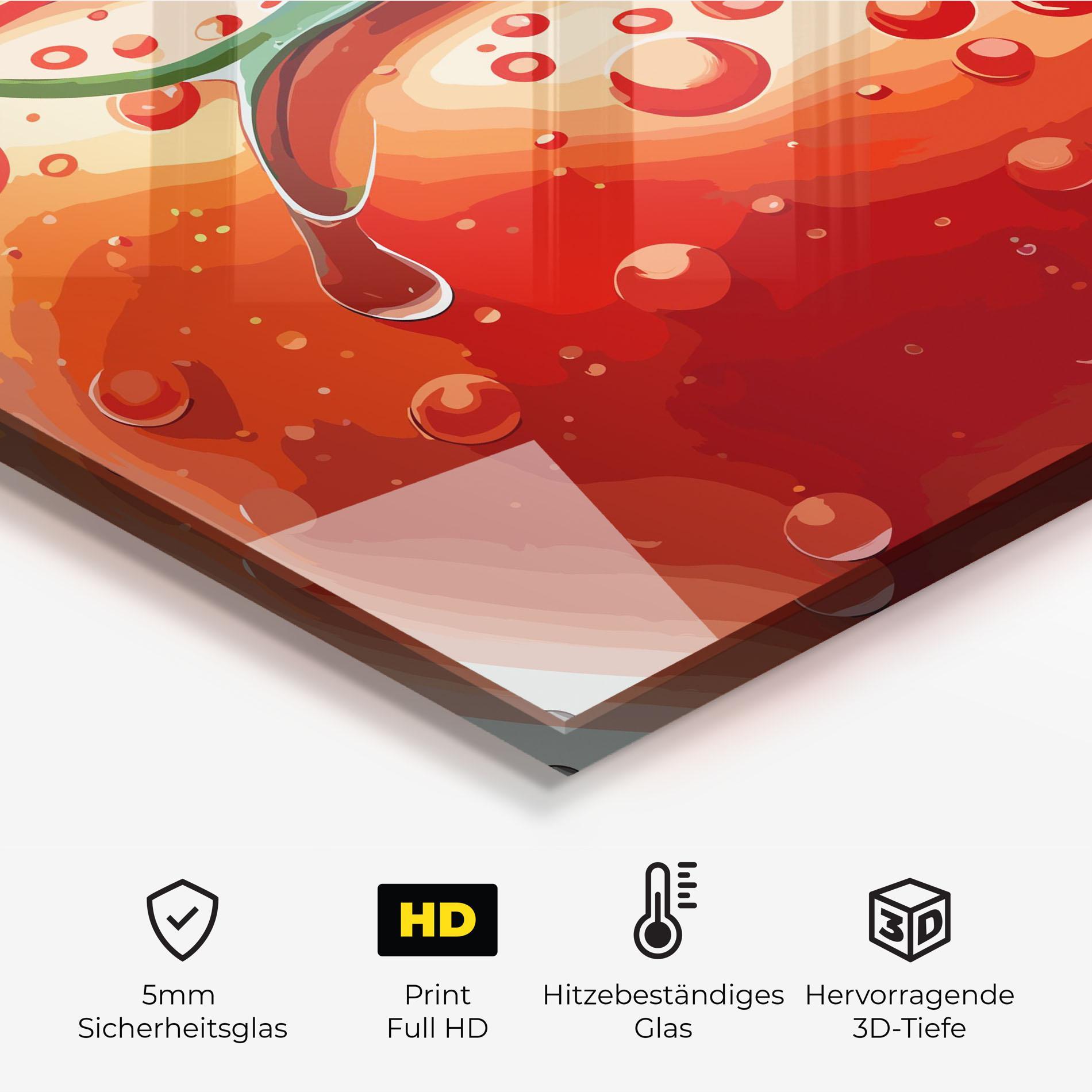 Küchenrückwand Glas Close Tomato mockup 2