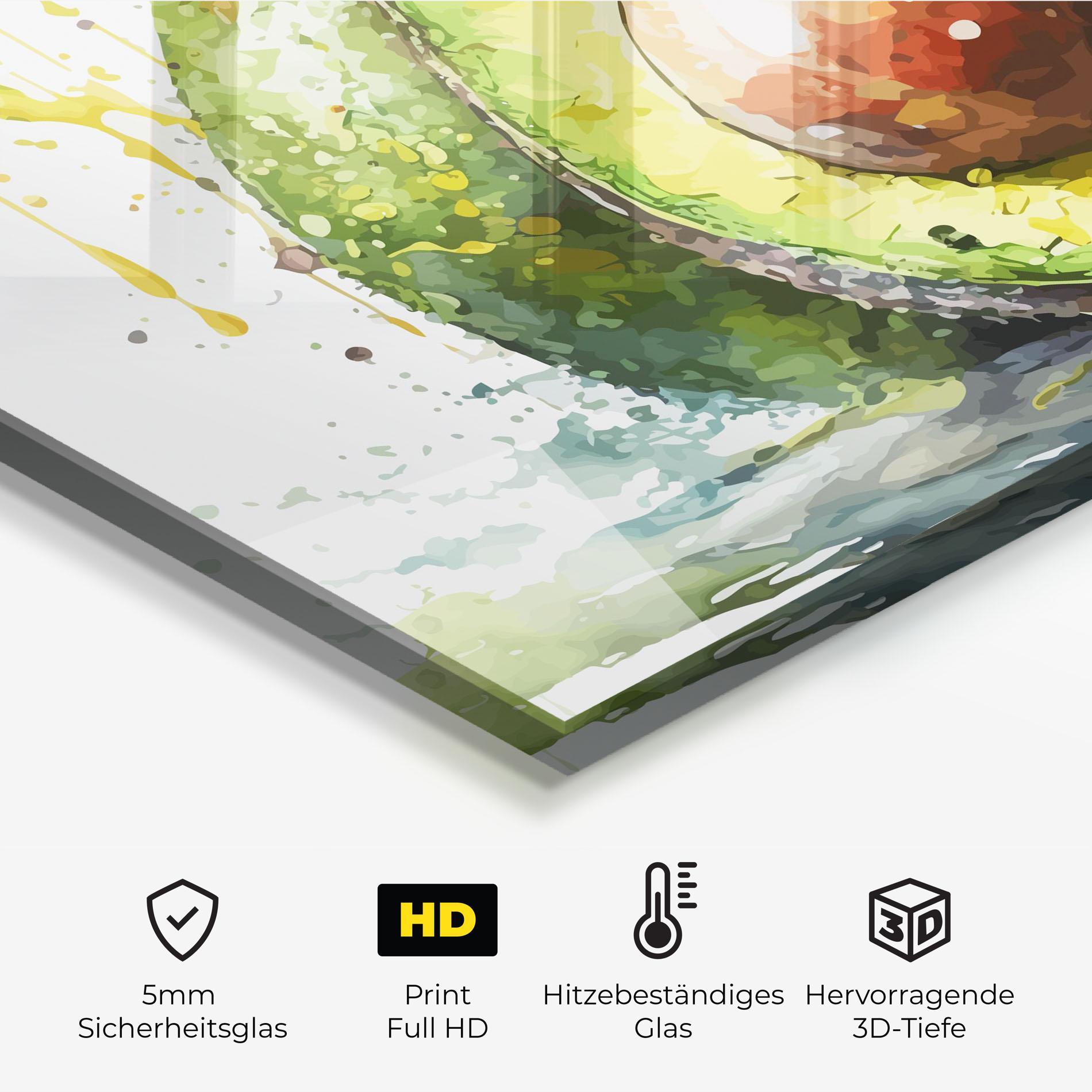 Küchenrückwand Glas Nice Avocado Art mockup 2