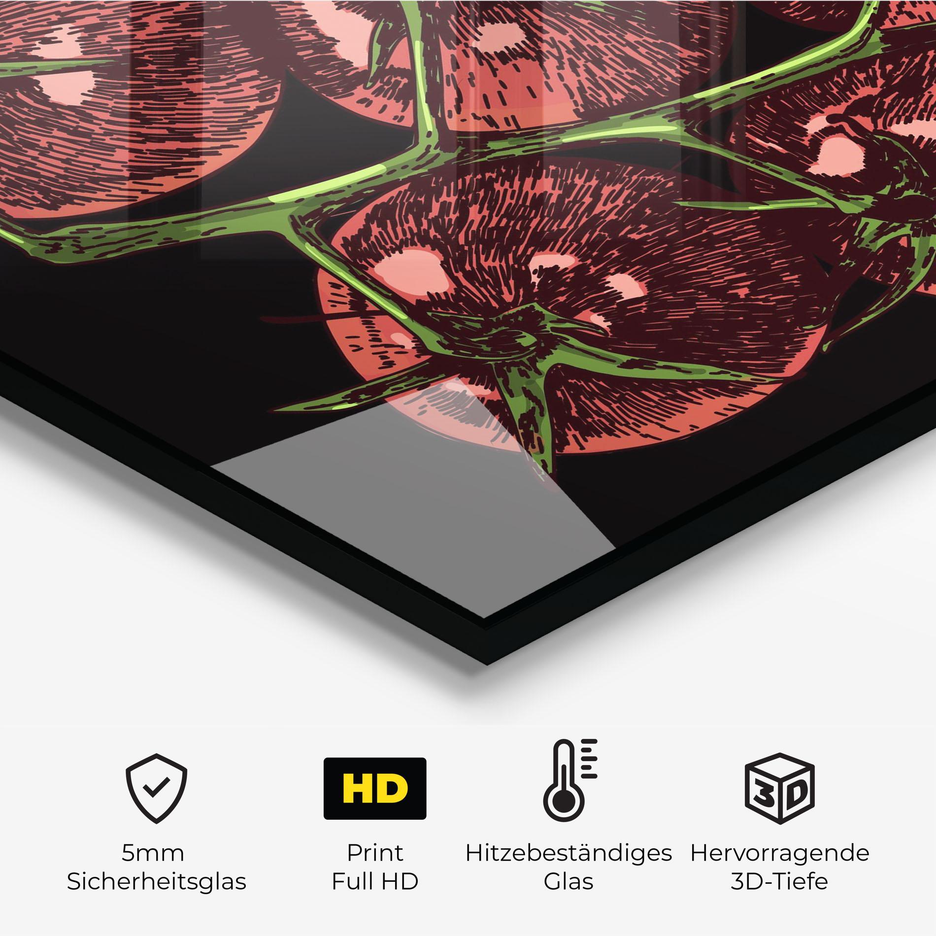 Küchenrückwand Glas Red Pastel Tomato mockup 2