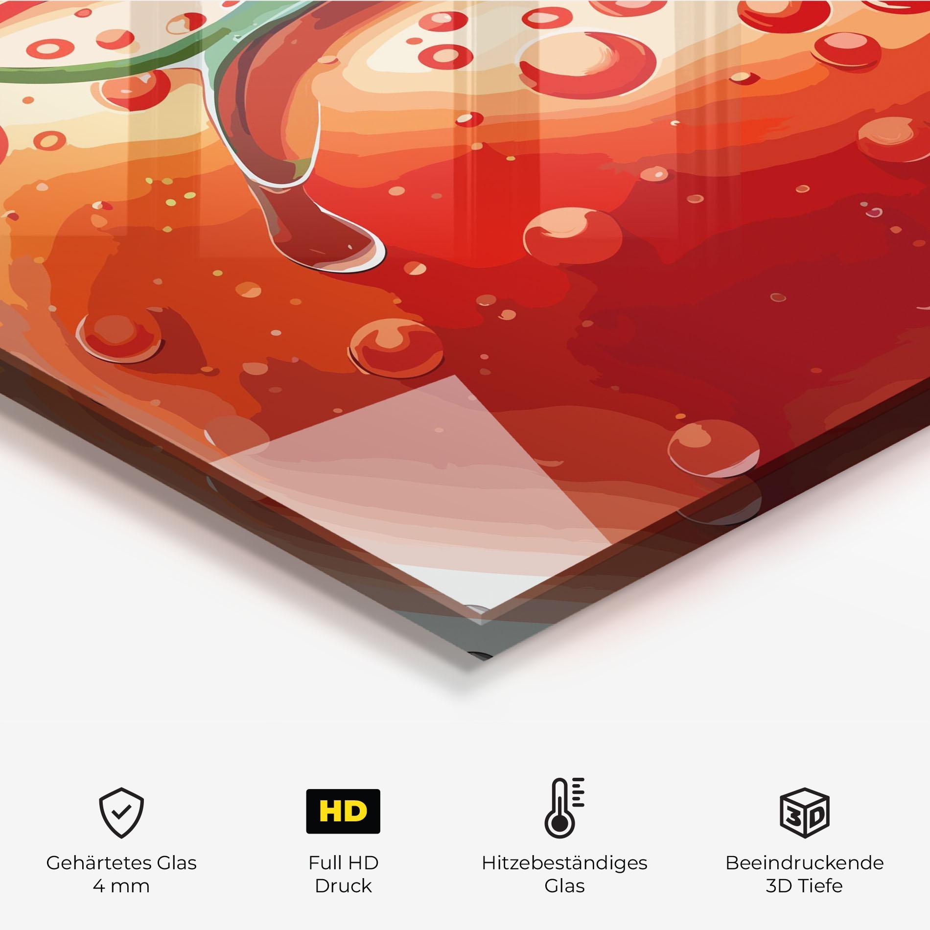 Küchenrückwand Glas Close Tomato mockup 2