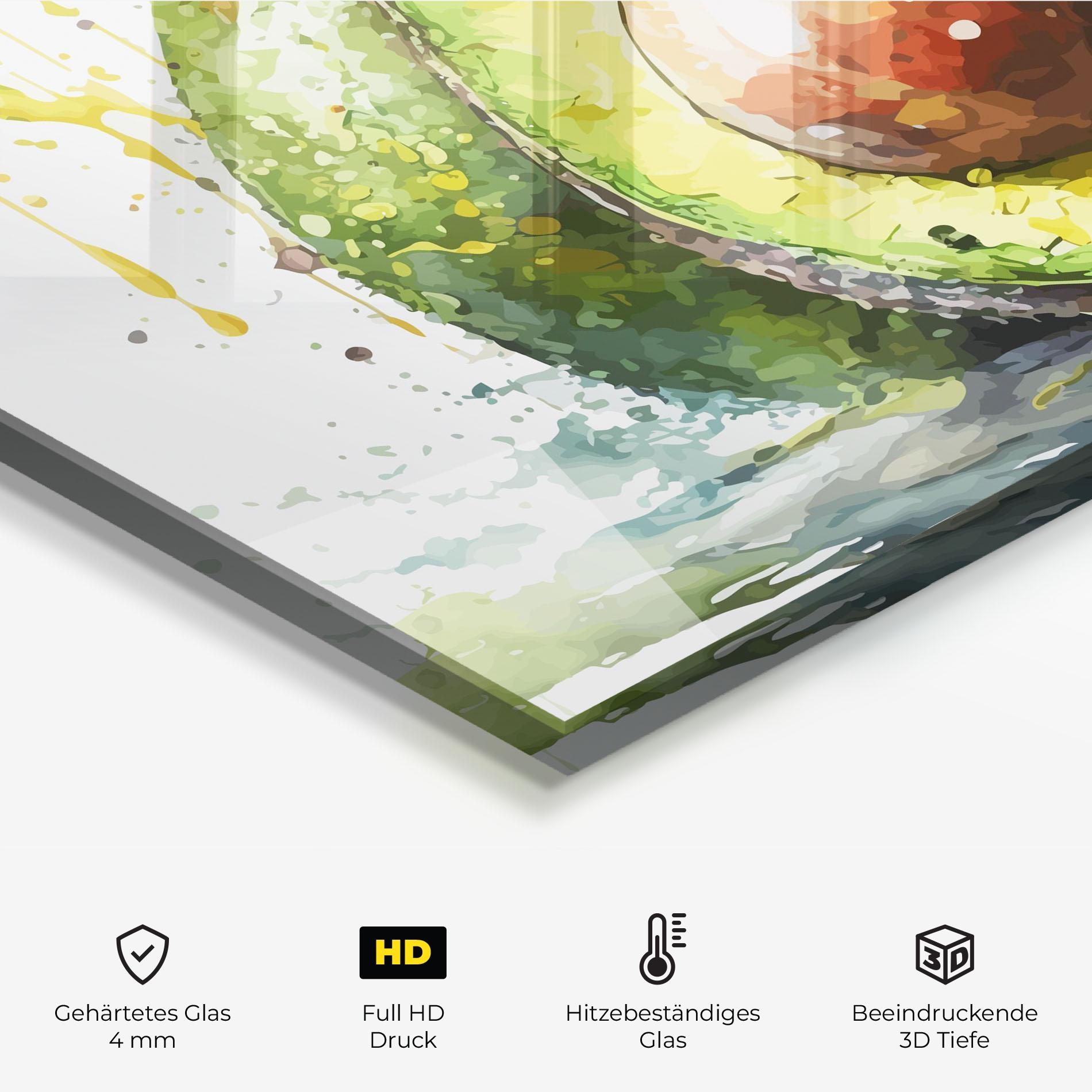 Küchenrückwand Glas Nice Avocado Art mockup 2