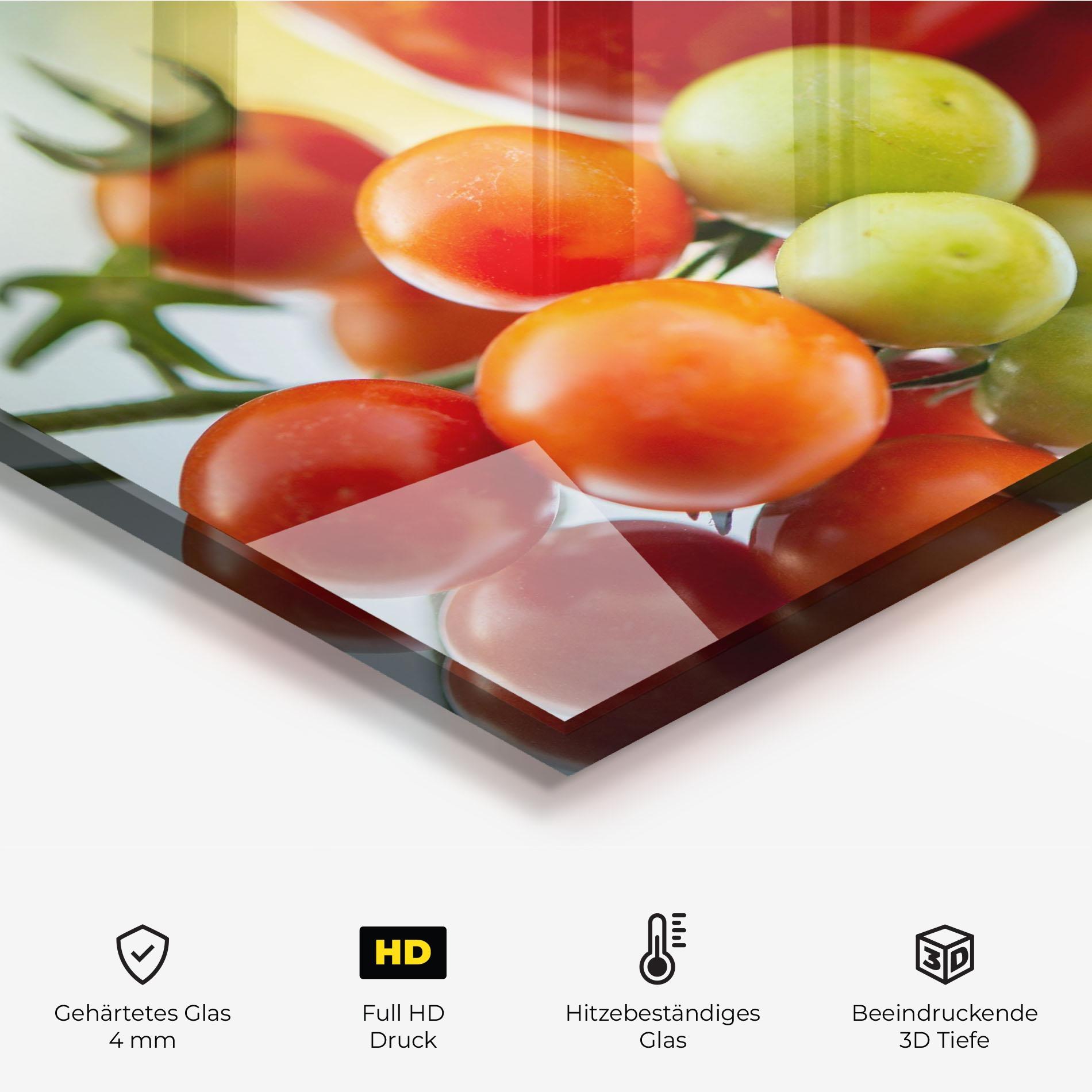 Küchenrückwand Glas Small Tomatoes mockup 2