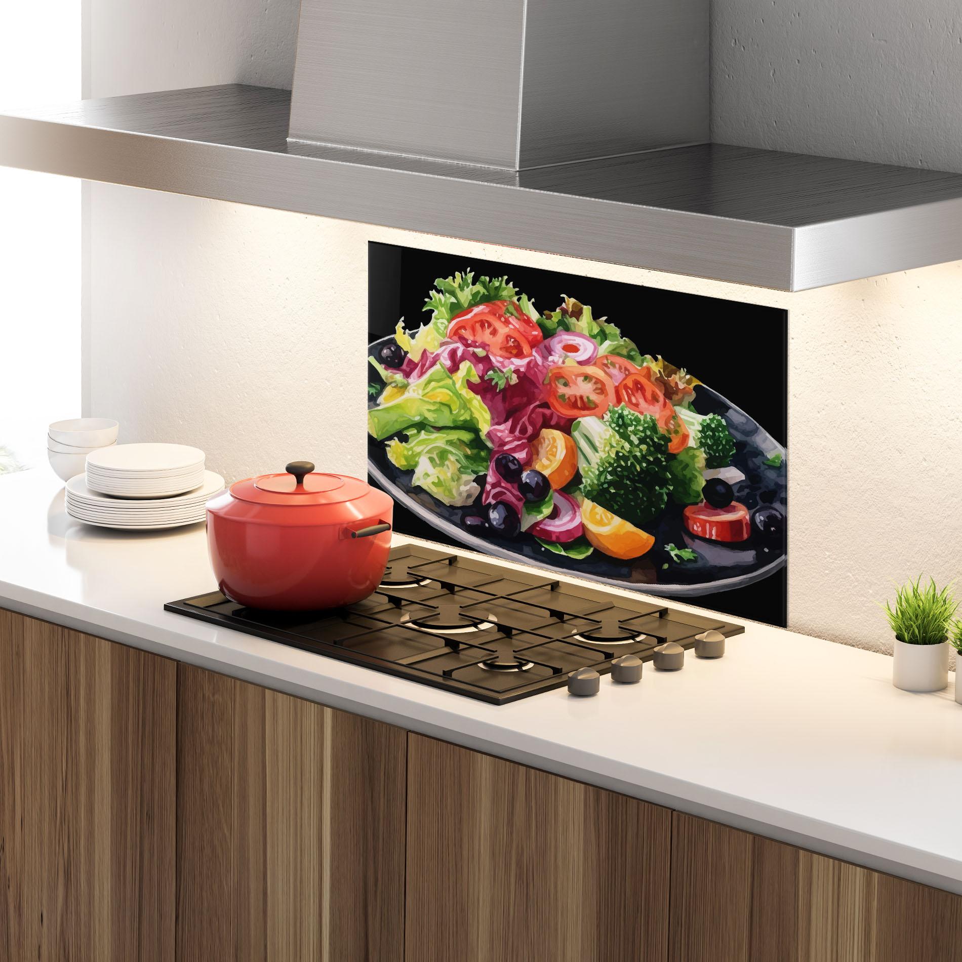 Küchenrückwand Glas Healthy Tomato Food mockup 4