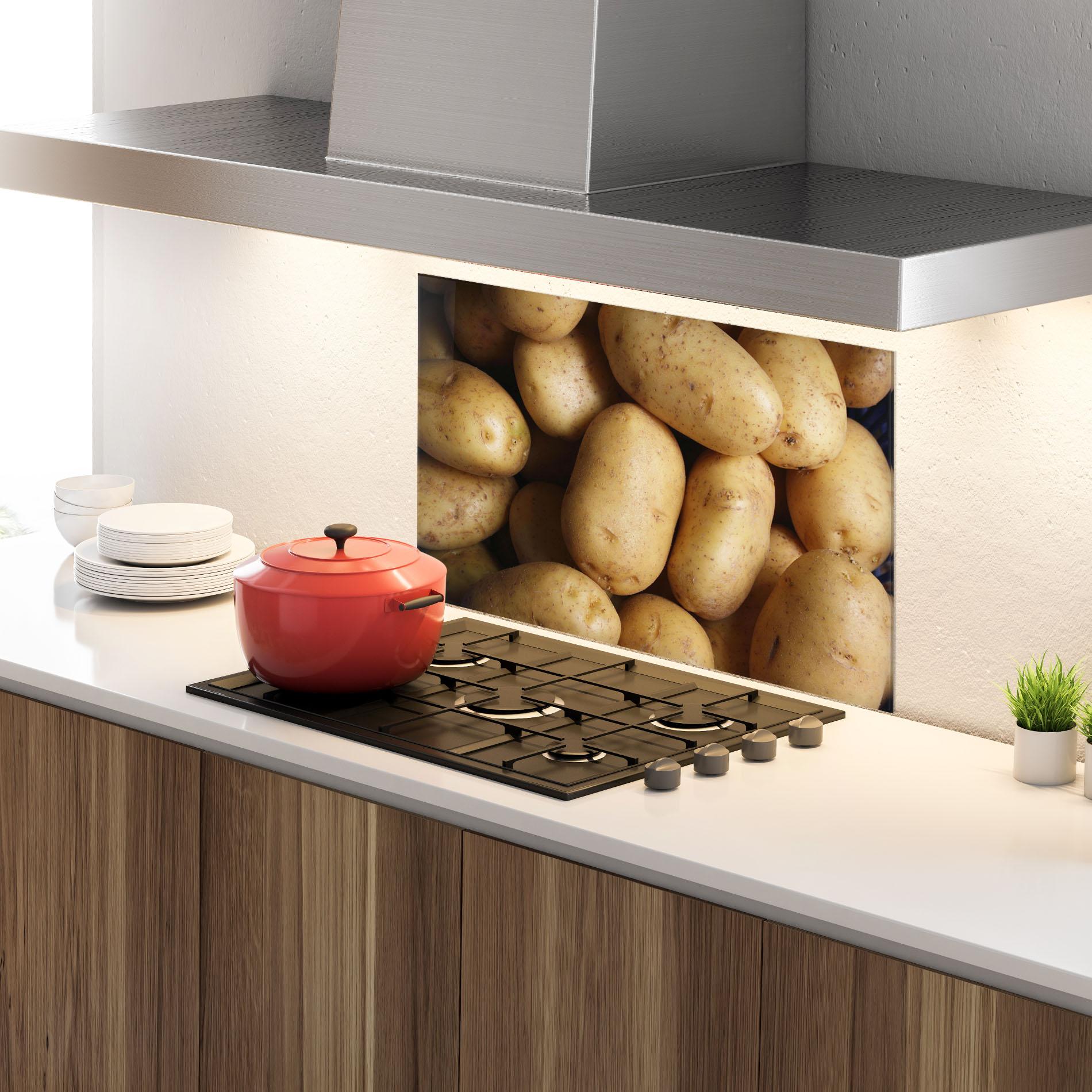 Küchenrückwand Glas Potato View mockup 4