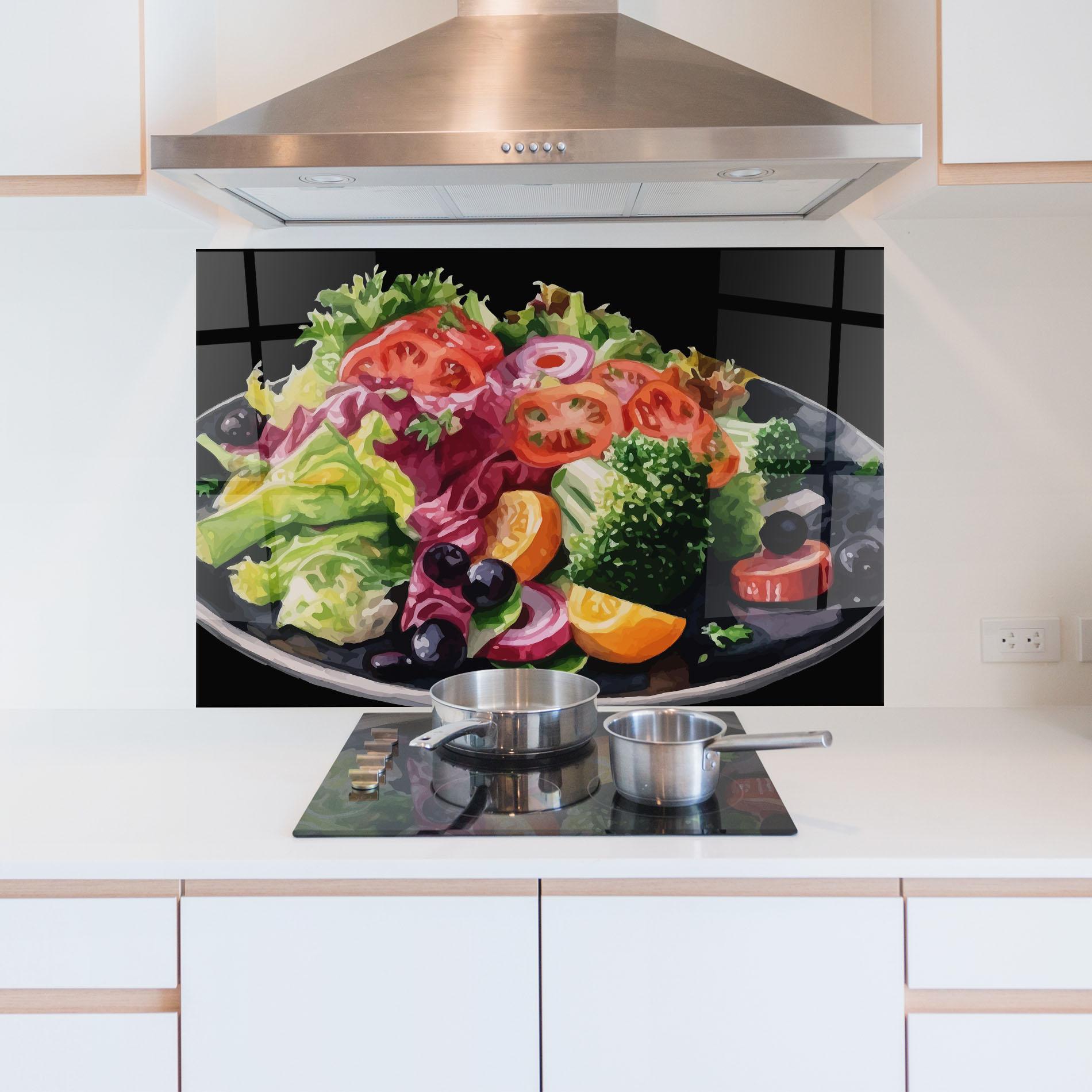 Küchenrückwand Glas Healthy Tomato Food mockup 5