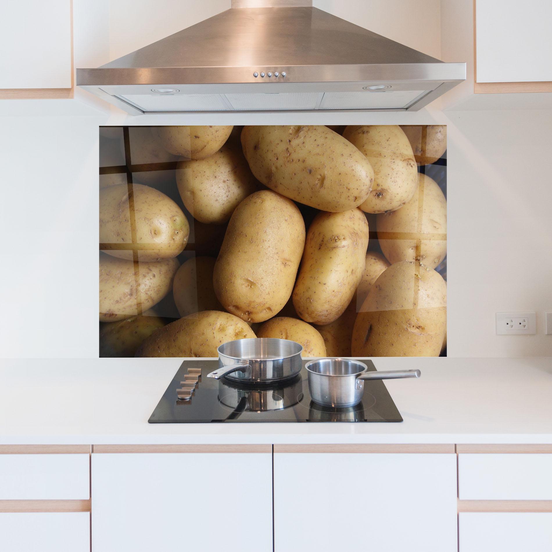 Küchenrückwand Glas Potato View mockup 5