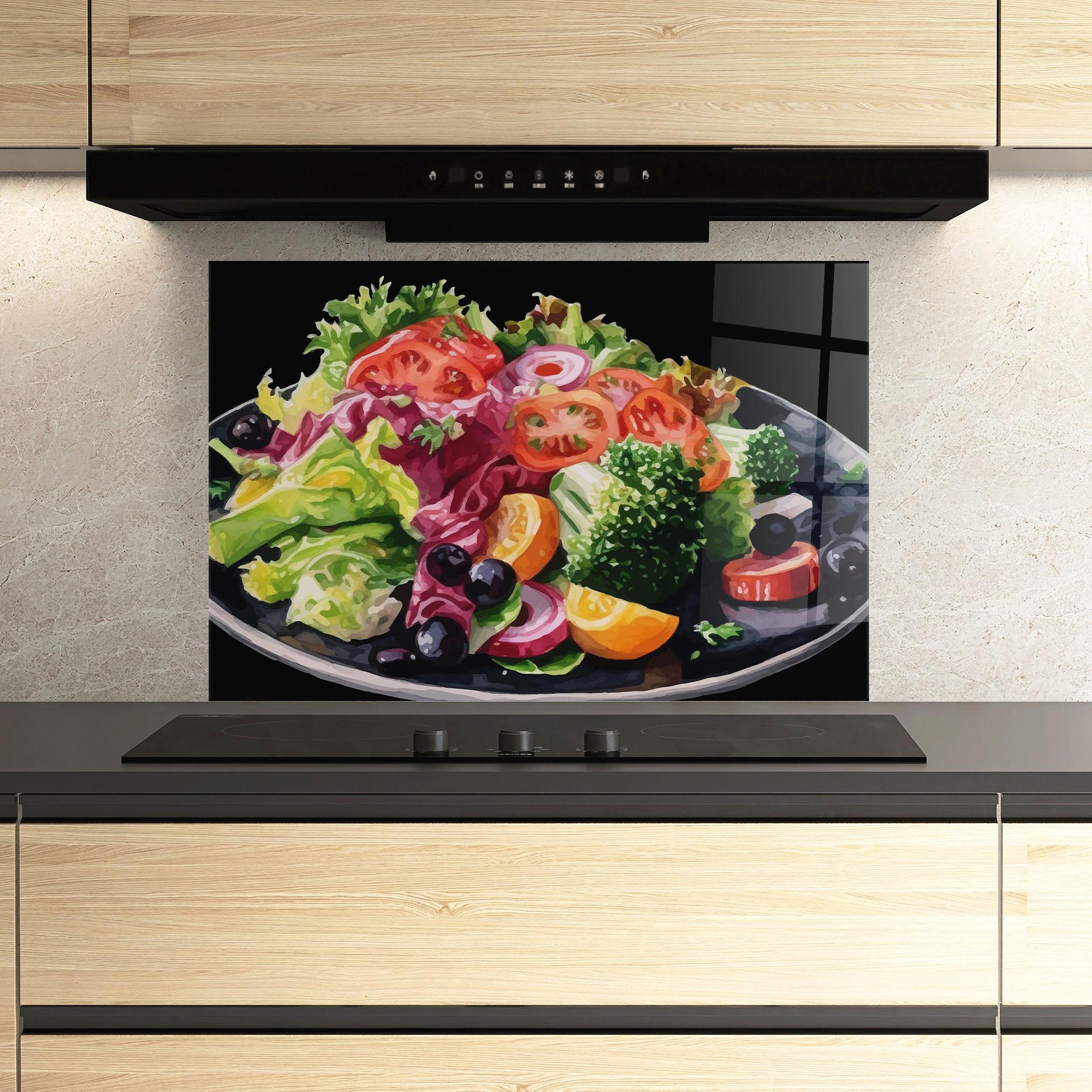 Küchenrückwand Glas Healthy Tomato Food mockup 3