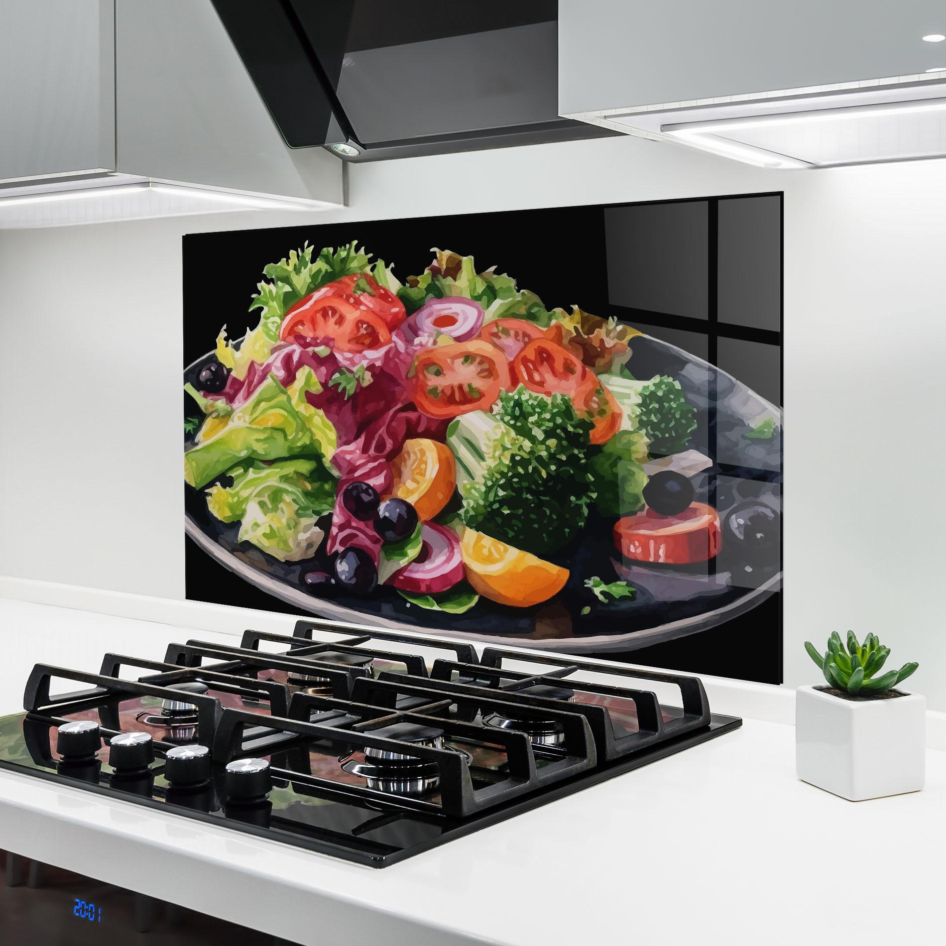 Küchenrückwand Glas Healthy Tomato Food mockup 6