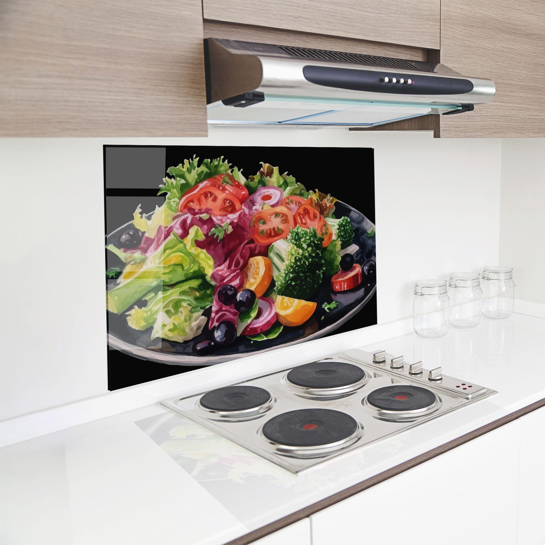 Küchenrückwand Glas Healthy Tomato Food mockup 8