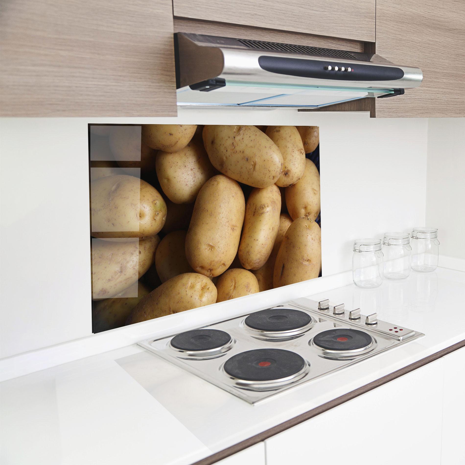Küchenrückwand Glas Potato View mockup 8