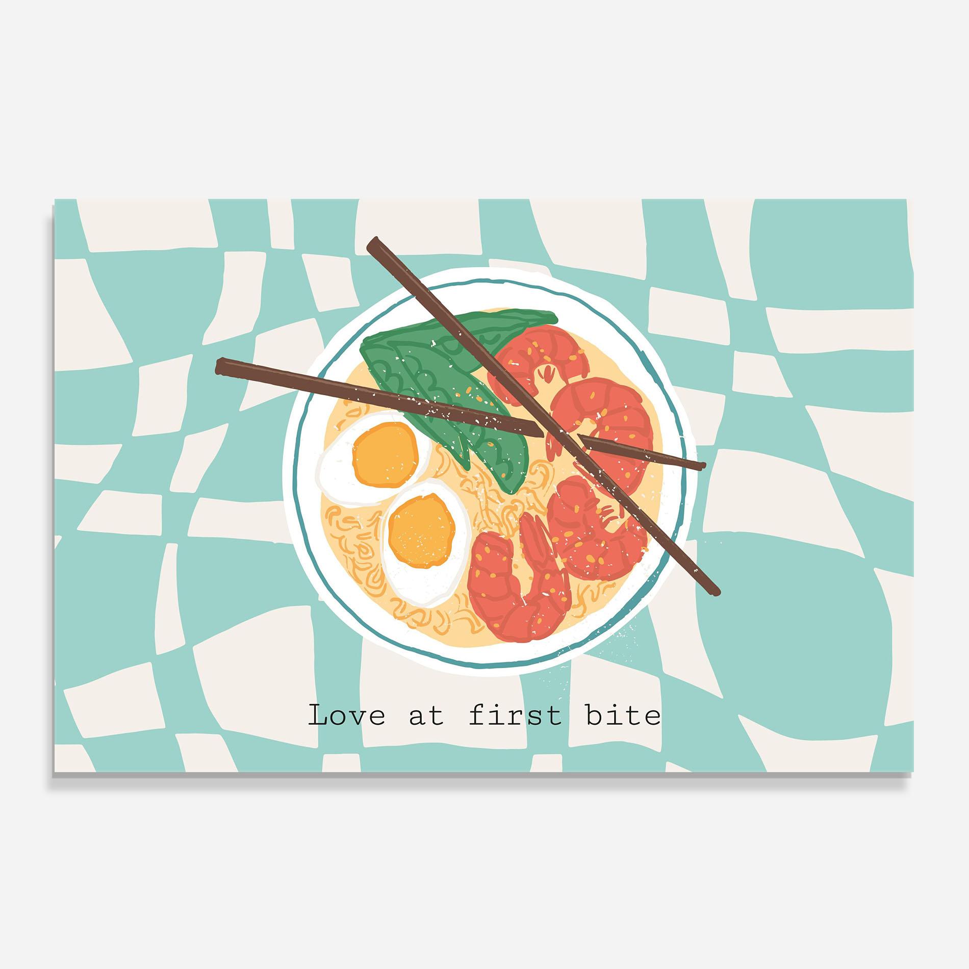 Küchenrückwand Glas Food Love mockup 0